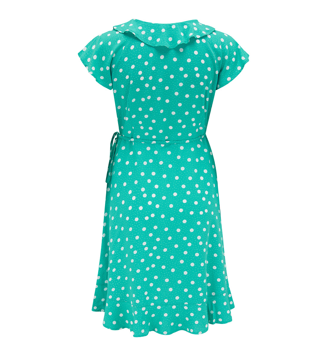 Pour Moi Frill Wrap Beach Dress (91020),XS,Green/White - Green/White,XS