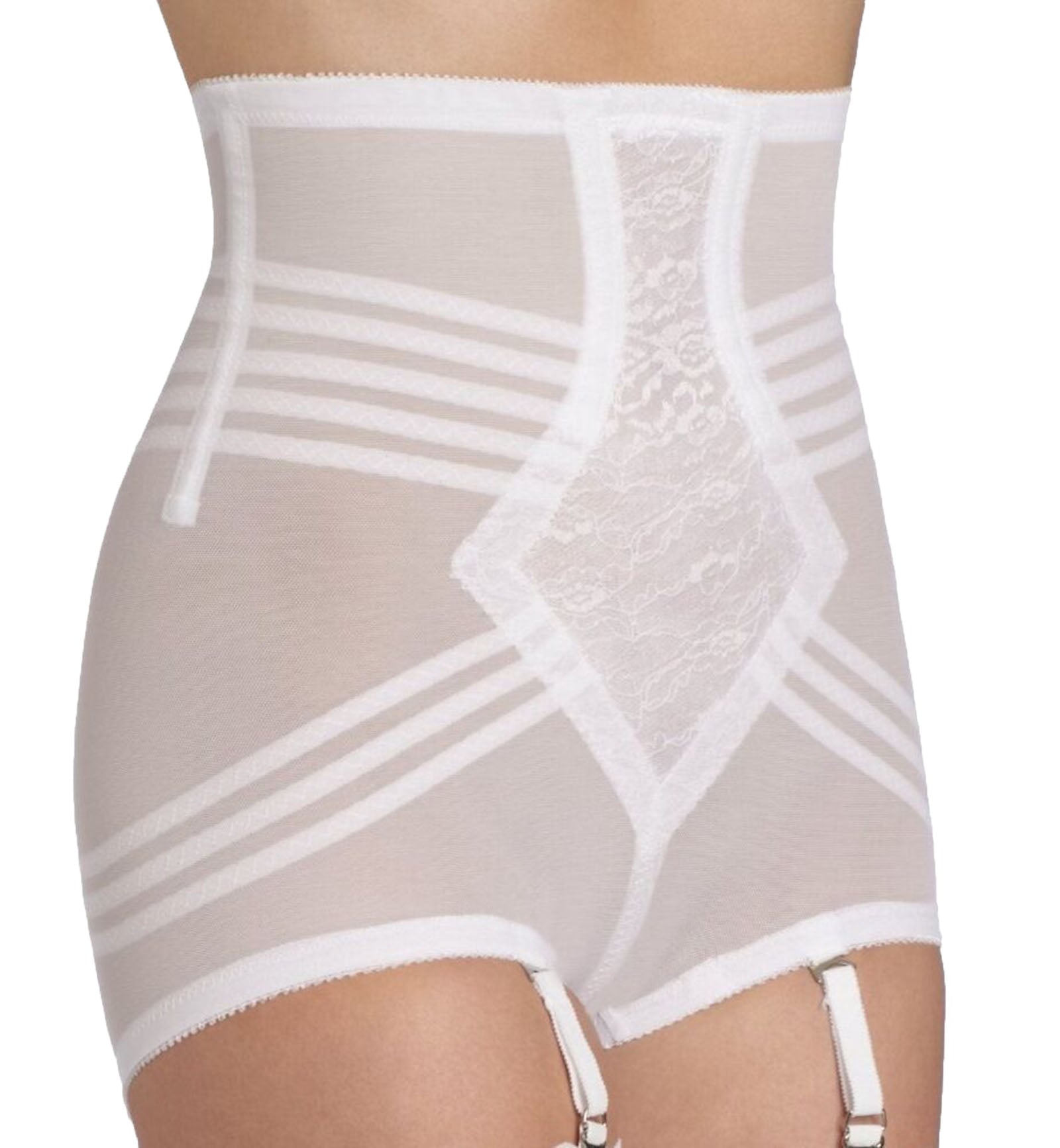 Rago Firm Control High Waist Shaping Panty (6109)- White - Breakout Bras