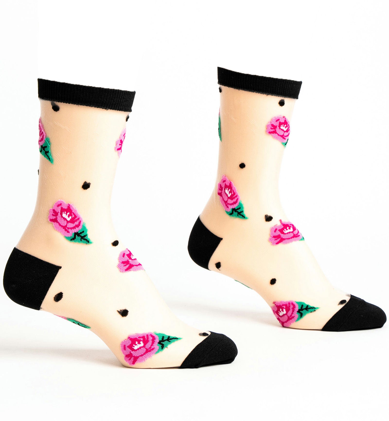 SOCK it to me Sheer Crew Socks (H0004-1),Will You Accept This Rose (Clear) - Will You Accept This Rose (Clear),One Size
