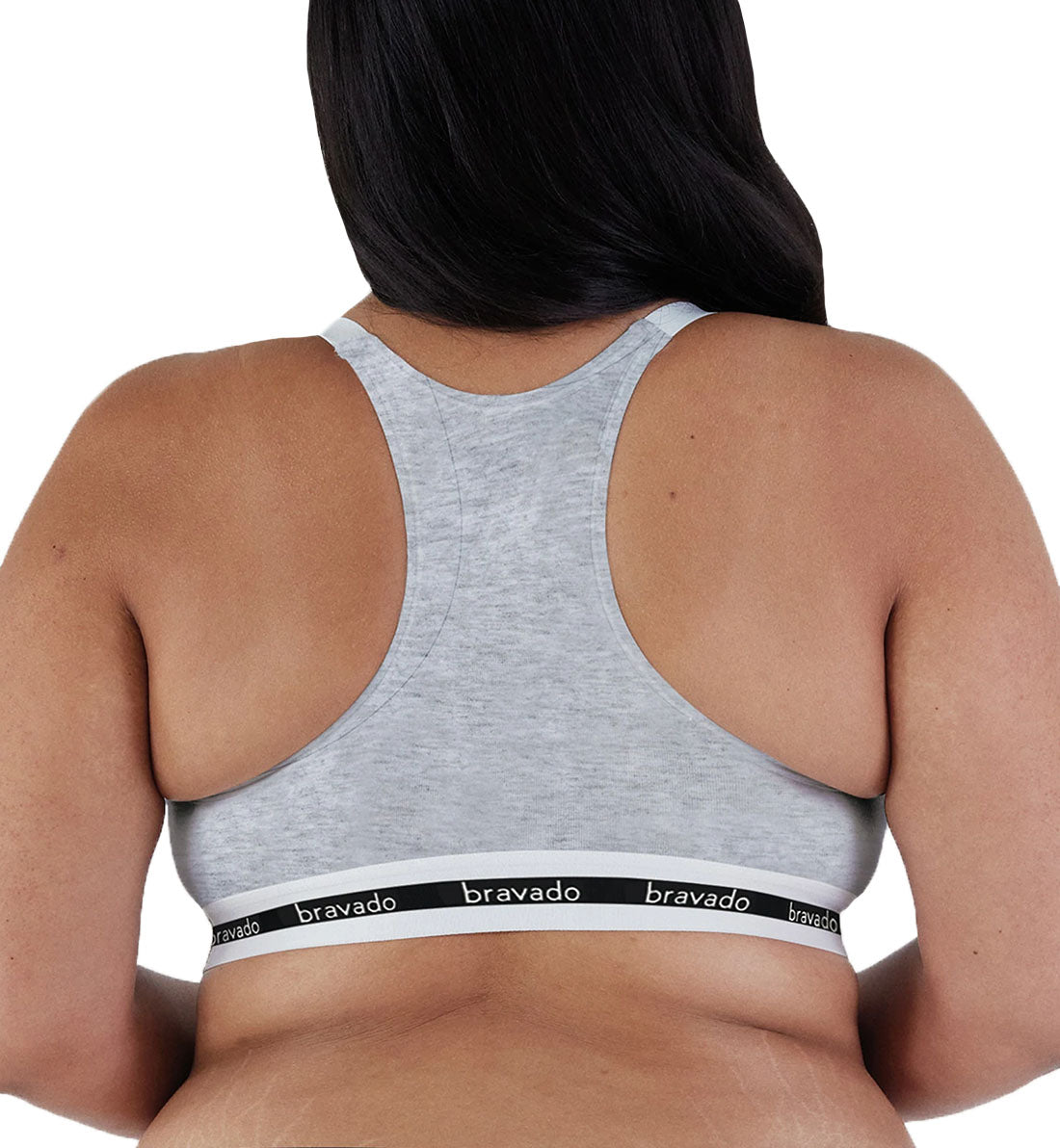 BRAVADO! DESIGNS Full Cup EXTENDED Original Nursing Bra (1016V),Small,Dove Heather - Dove Heather,Small