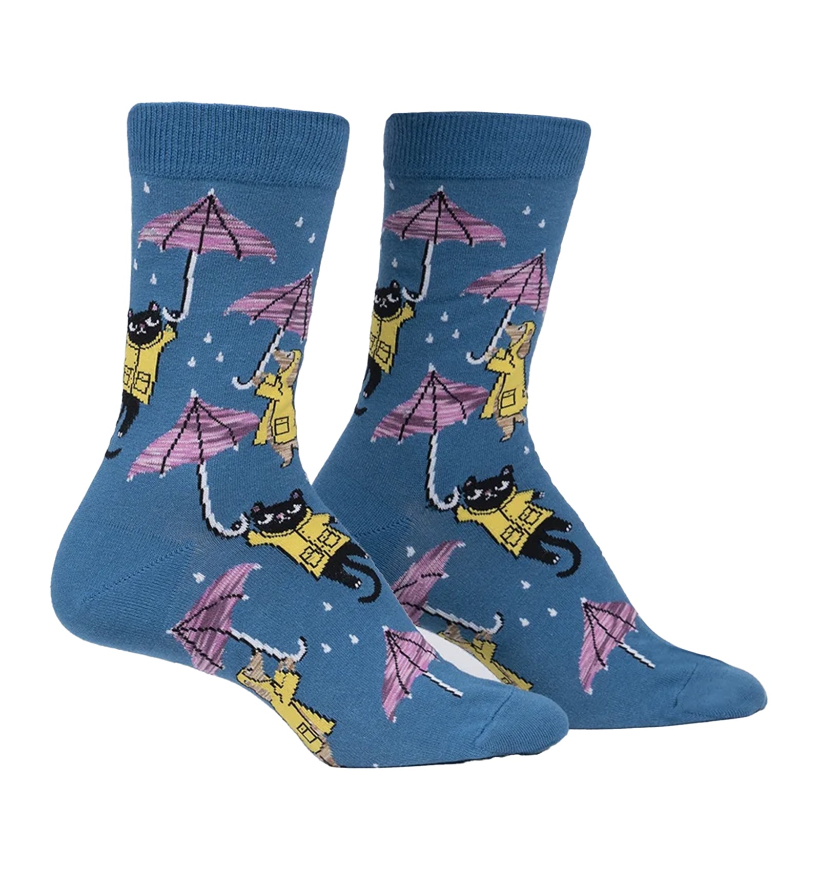 SOCK it to me Women's Crew Socks (w0349),Petting In The Rain - Petting In The Rain,One Size