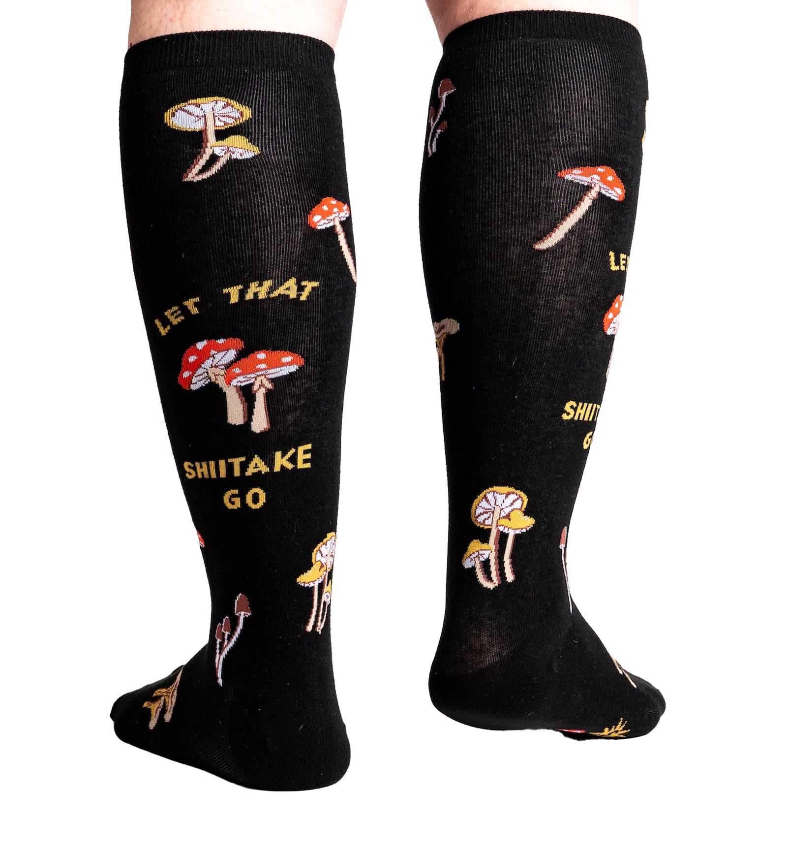 SOCK it to me Unisex Stretch-It Knee High Socks (S0162),Let That Shiitake Go - Let That Shiitake Go,One Size
