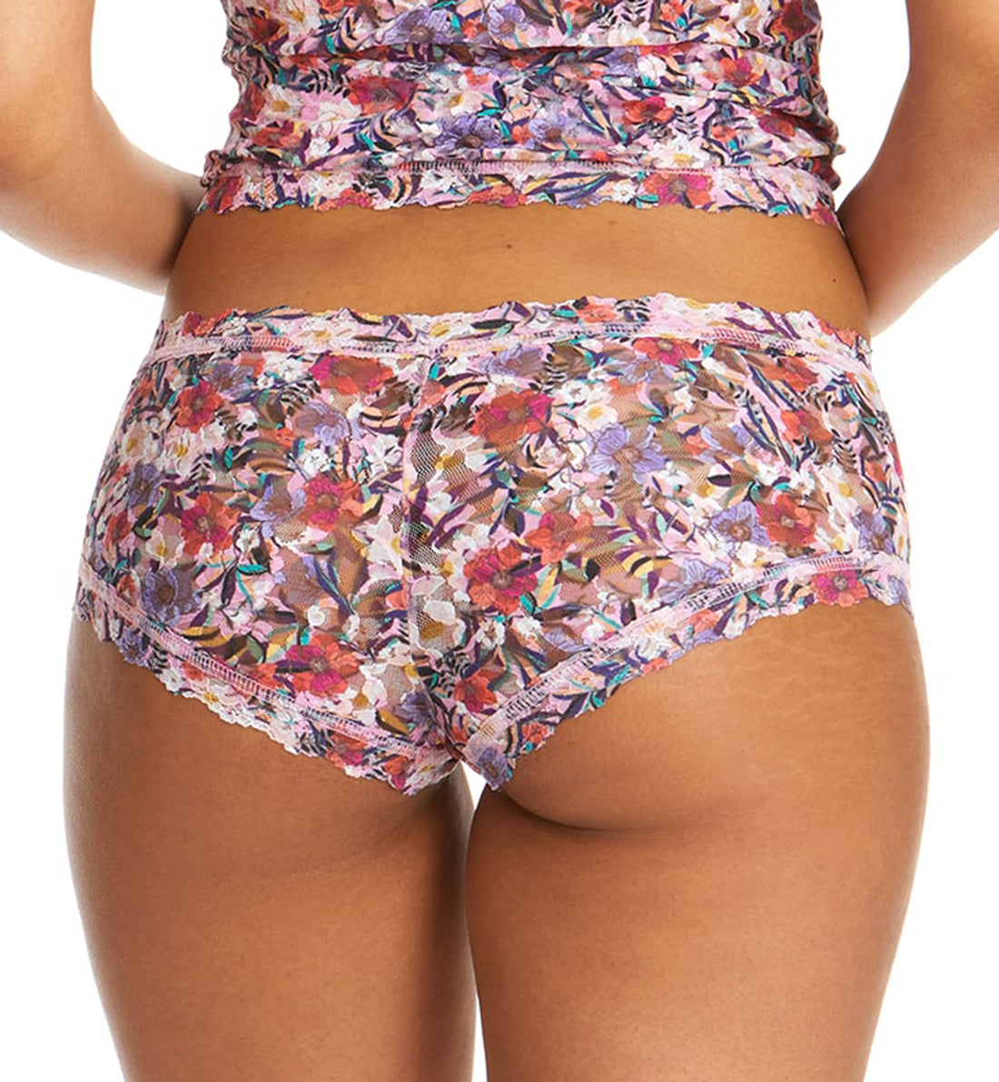 Hanky Panky Signature Lace Printed Boyshort (PR4812P),XS,Chelsea Garden - Chelsea Garden,XS
