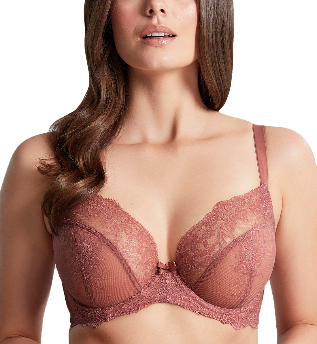 Panache Ana Lace Plunge Underwire Bra (9396),28G,Sienna - Sienna,28G