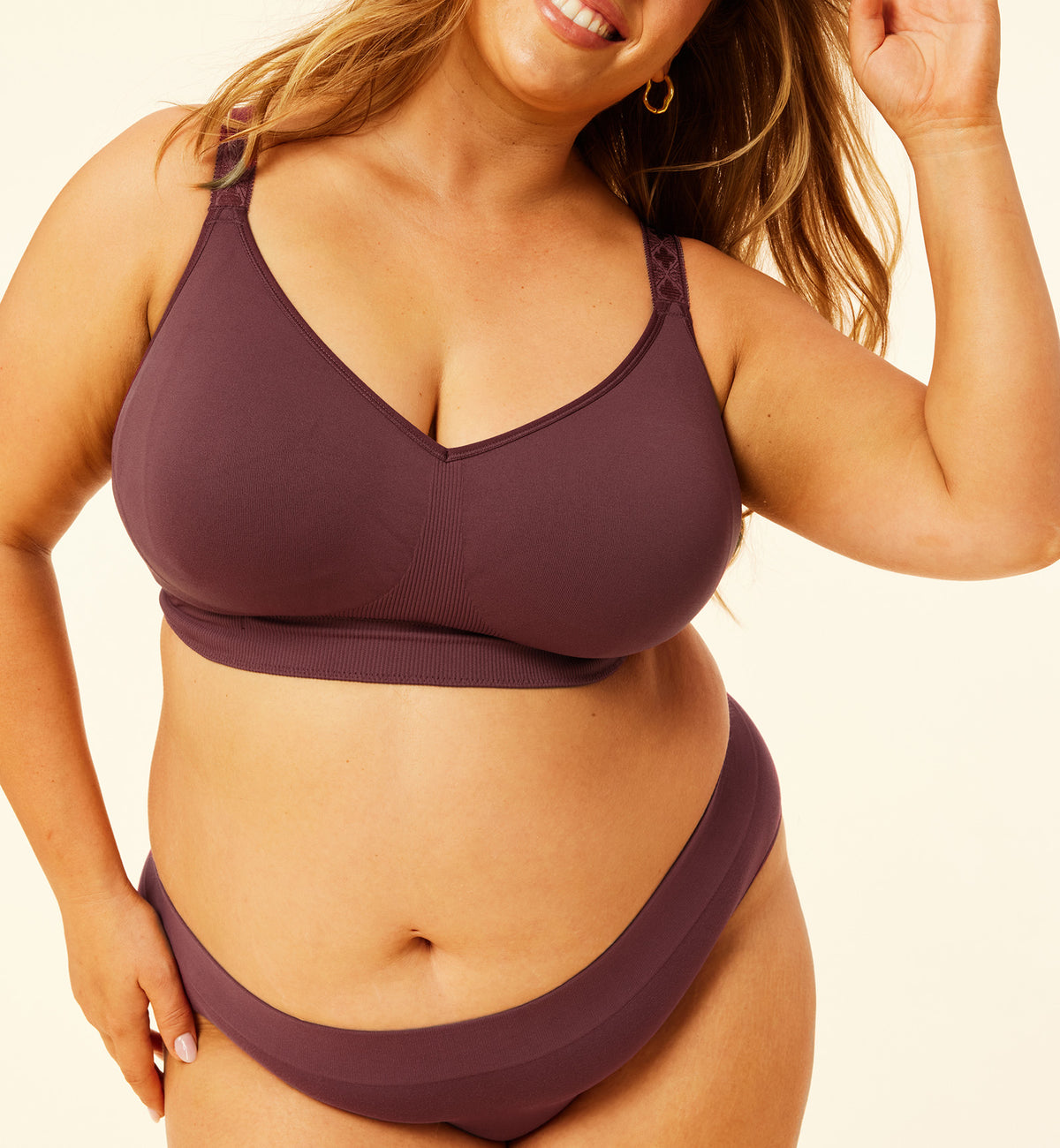 Sugar Candy by Cake Seamless Basic Everyday Softcup Bra (28-8005),Small,Plum - Plum,Small