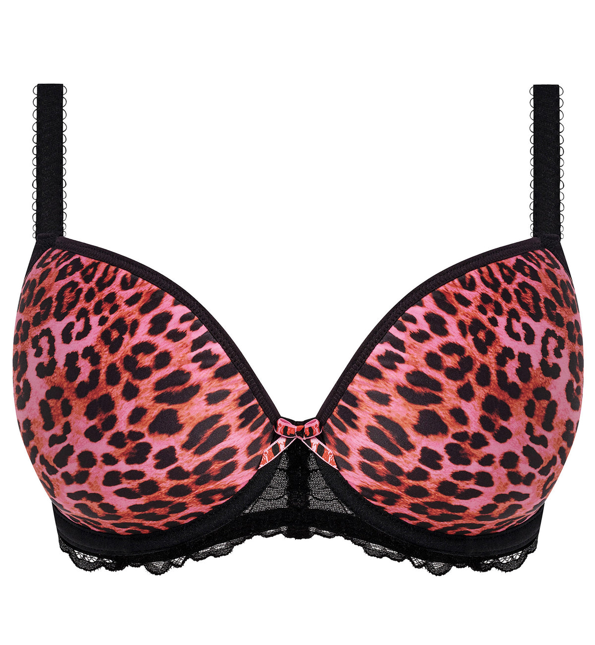 Freya Cherish Me Molded Plunge Underwire Bra (404031),28E,Pink Flambe - Pink Flambe,28E