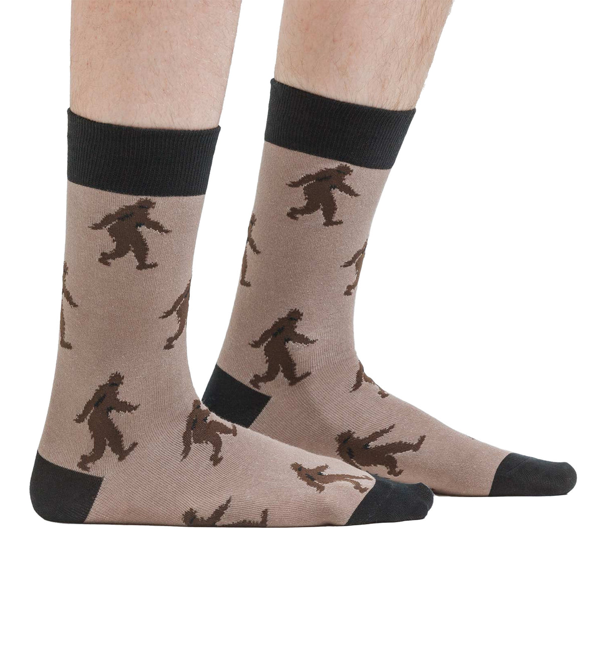 SOCK it to me Men's Crew Socks (mef0068),Sasquatch - Sasquatch,One Size