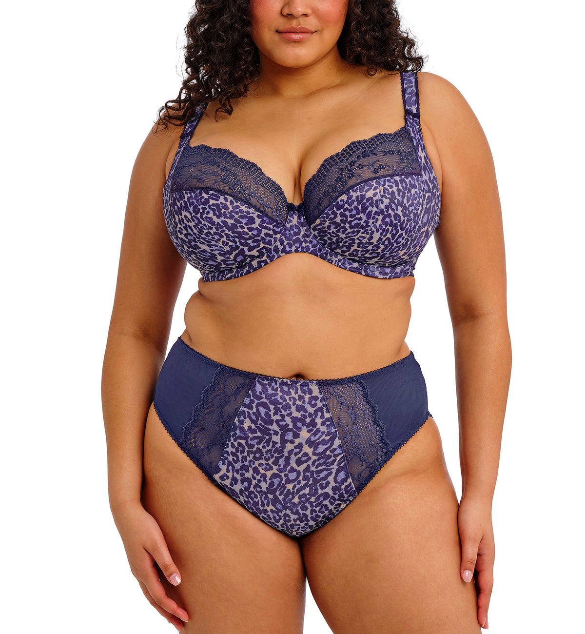 Elomi Lucie Matching High Leg Brief (4498),Medium,Midnight - Midnight,Medium