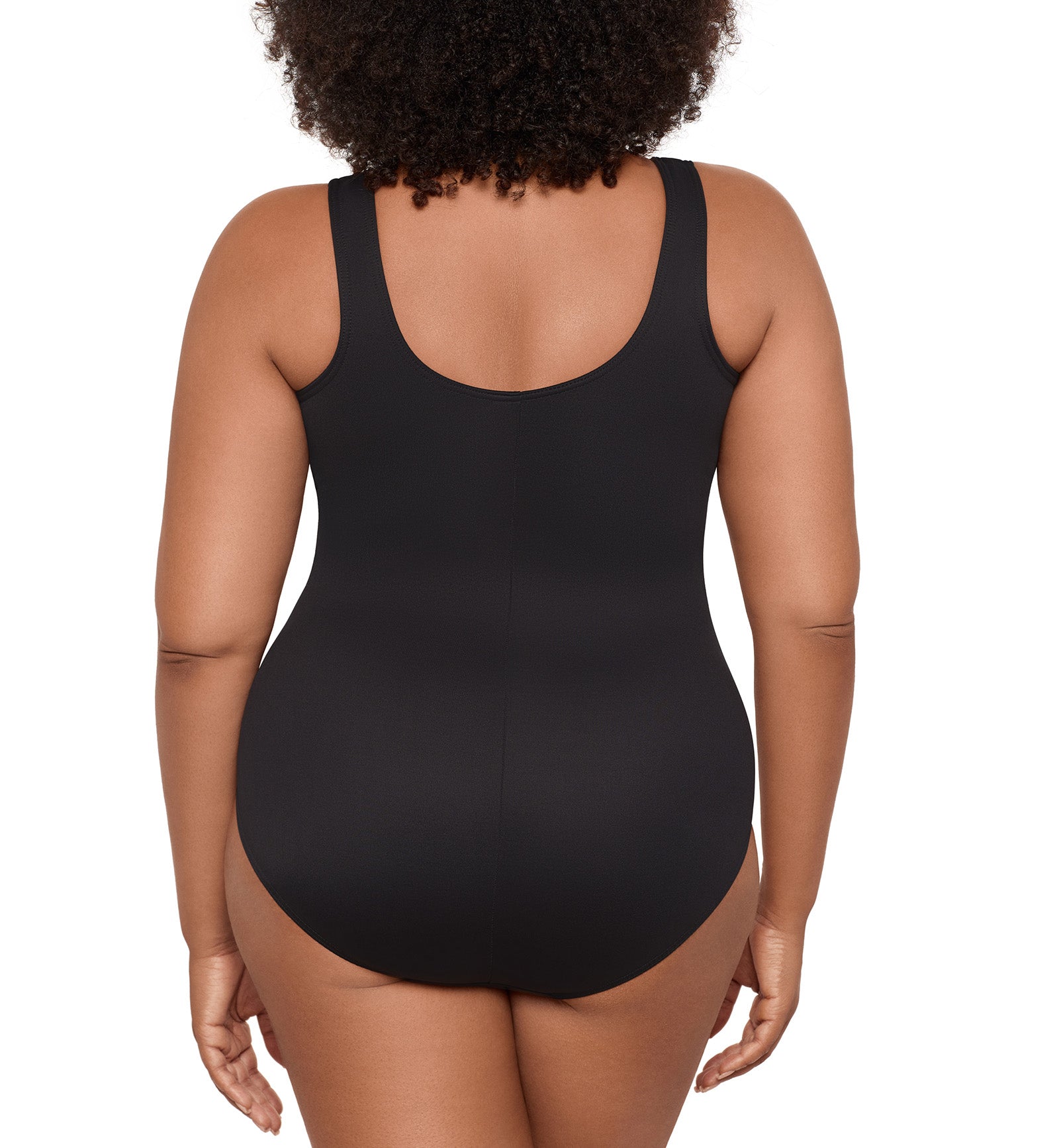 Miraclesuit Oceanus Plus Size Wire-Free One Piece Swimsuit (6519088W),16,Black - Black,16W