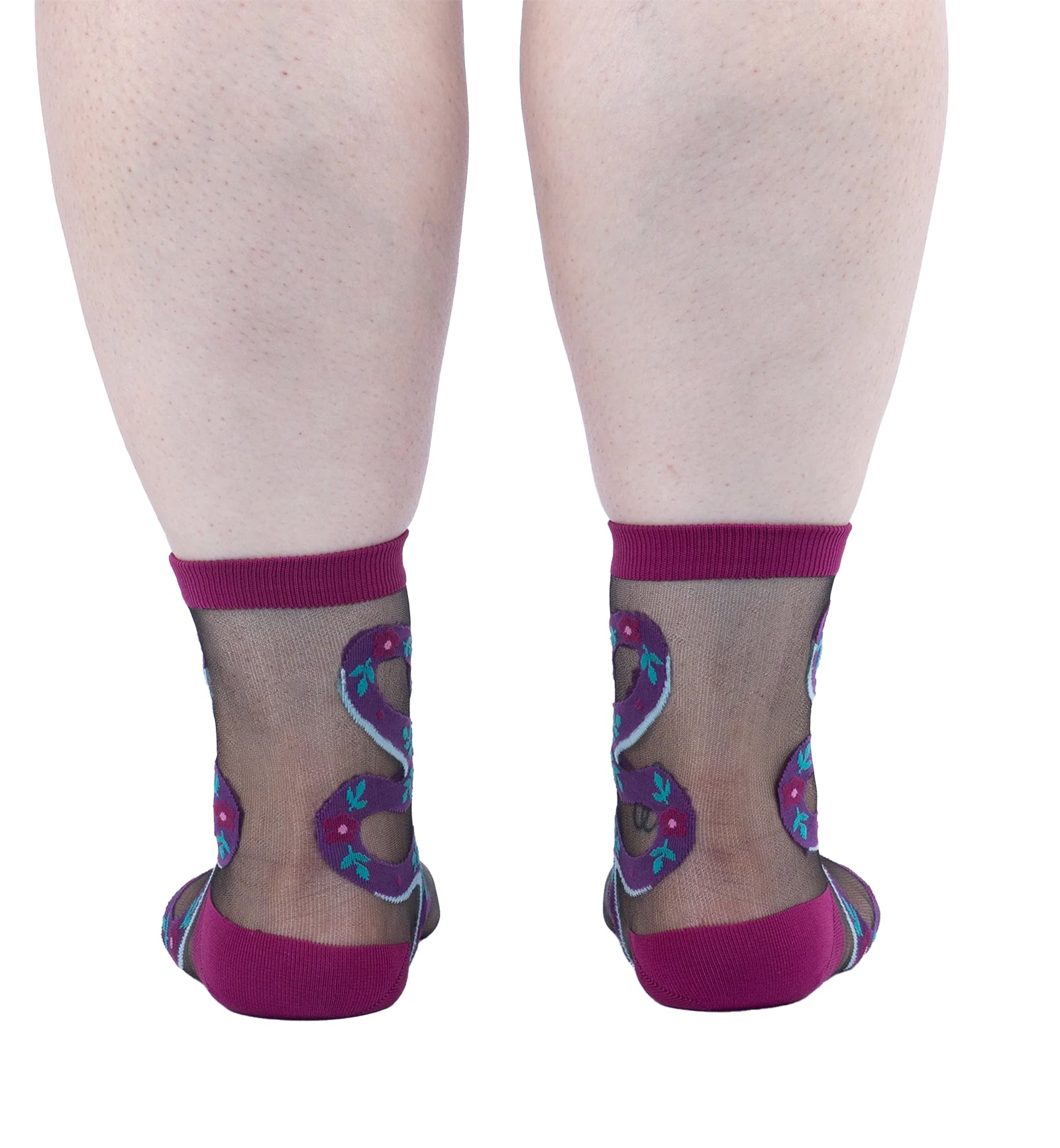 SOCK it to me Sheer Crew Socks (H0030),For Goodness Snake - For Goodness Snake,One Size