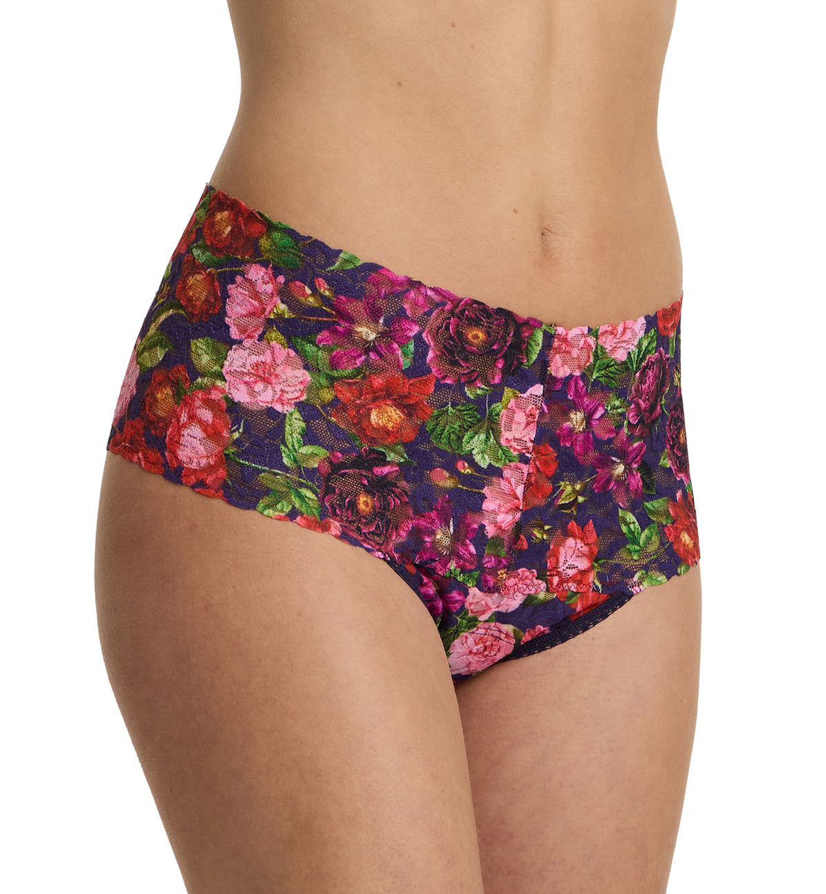 Hanky Panky Printed Retro Lace Thong (PR9K1926),Winters Tale - Winters Tale,One Size