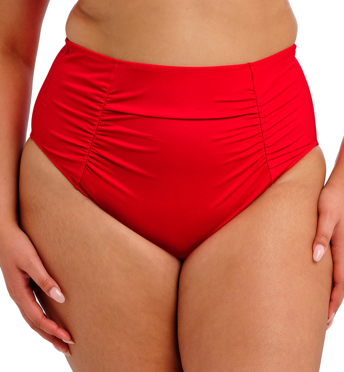Elomi Plain Sailing Gathered Full Bikini Brief (ES7286),UK 12,Lava - Lava,UK 12