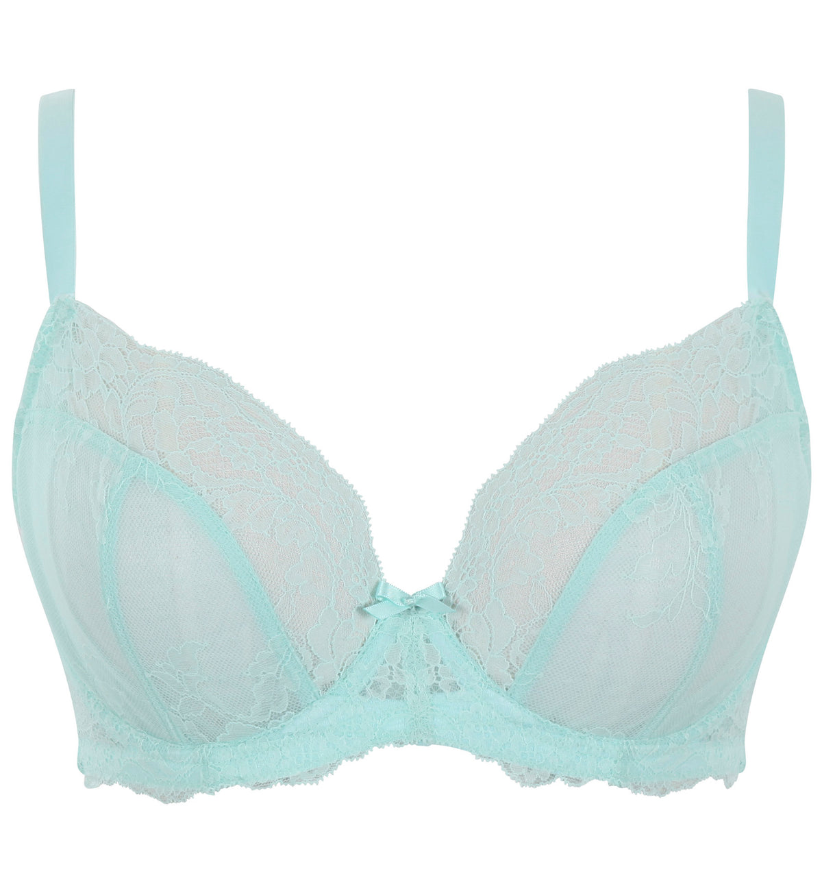 Panache Ana Lace Plunge Underwire Bra (9396),28F,Mint Green - Mint Green,28F
