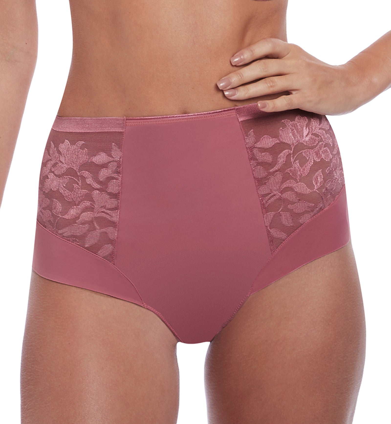Fantasie Illusion High Waist Brief (2988),Small,Rose - Rose,Small