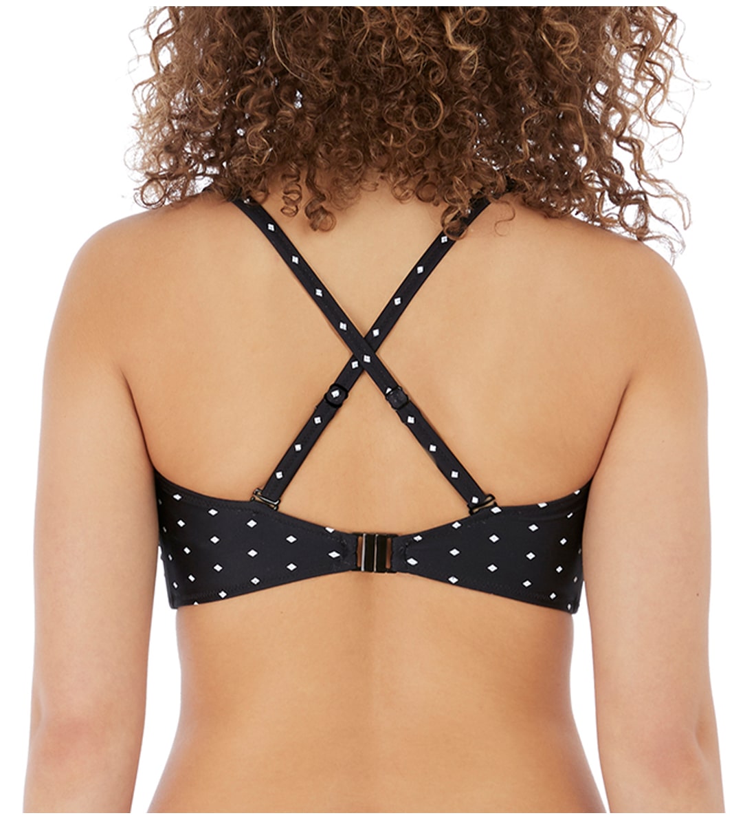 Freya Jewel Cove Convertible Underwire Bralette Bikini Top (7239),30D,Black - Black,30D
