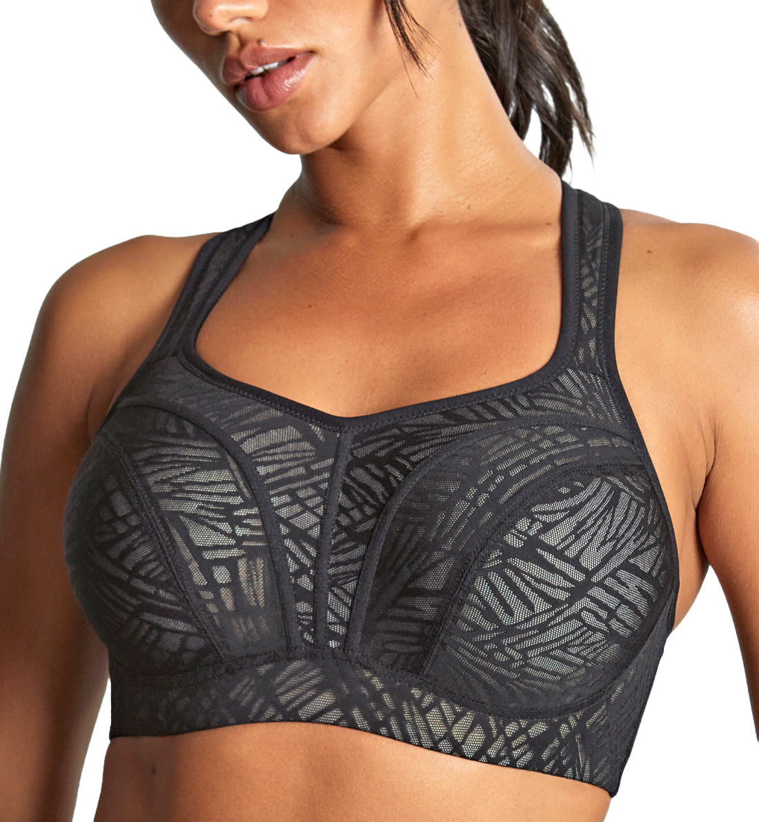 Panache Power Underwire Sports Bra (5021C),28F,Black/Chalk - Black/Chalk,28F