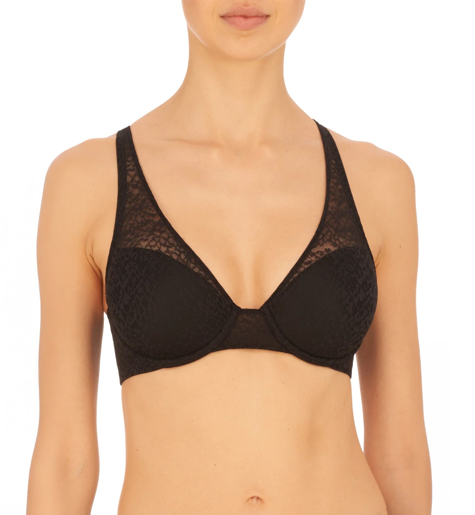 Natori Pretty Smooth Full Fit Smoothing Contour Underwire Bra (731318),30D,Black - Black,30D