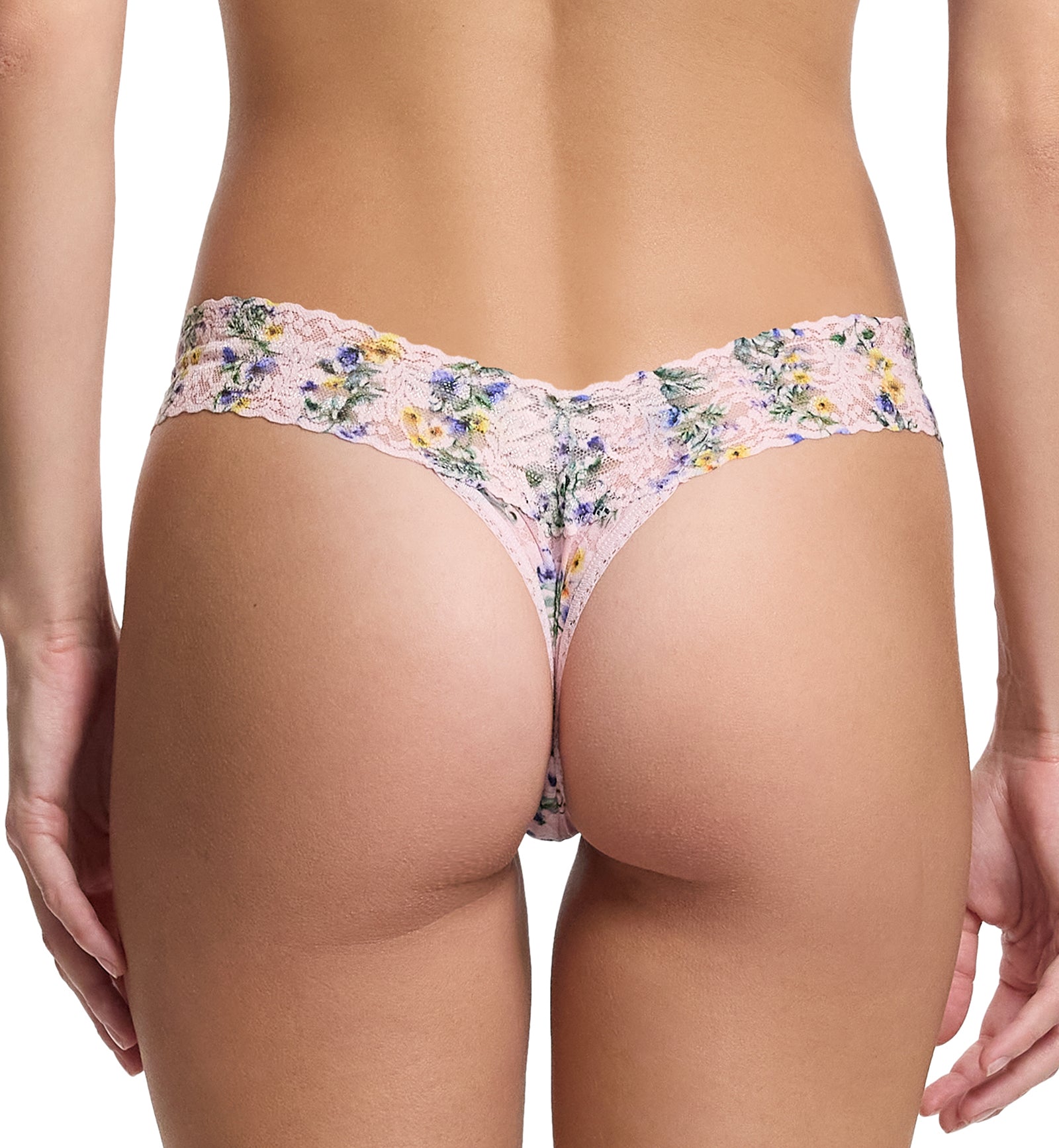 Hanky Panky Signature Lace Printed Low Rise Thong (PR4911P),Heirloom - Heirloom,One Size