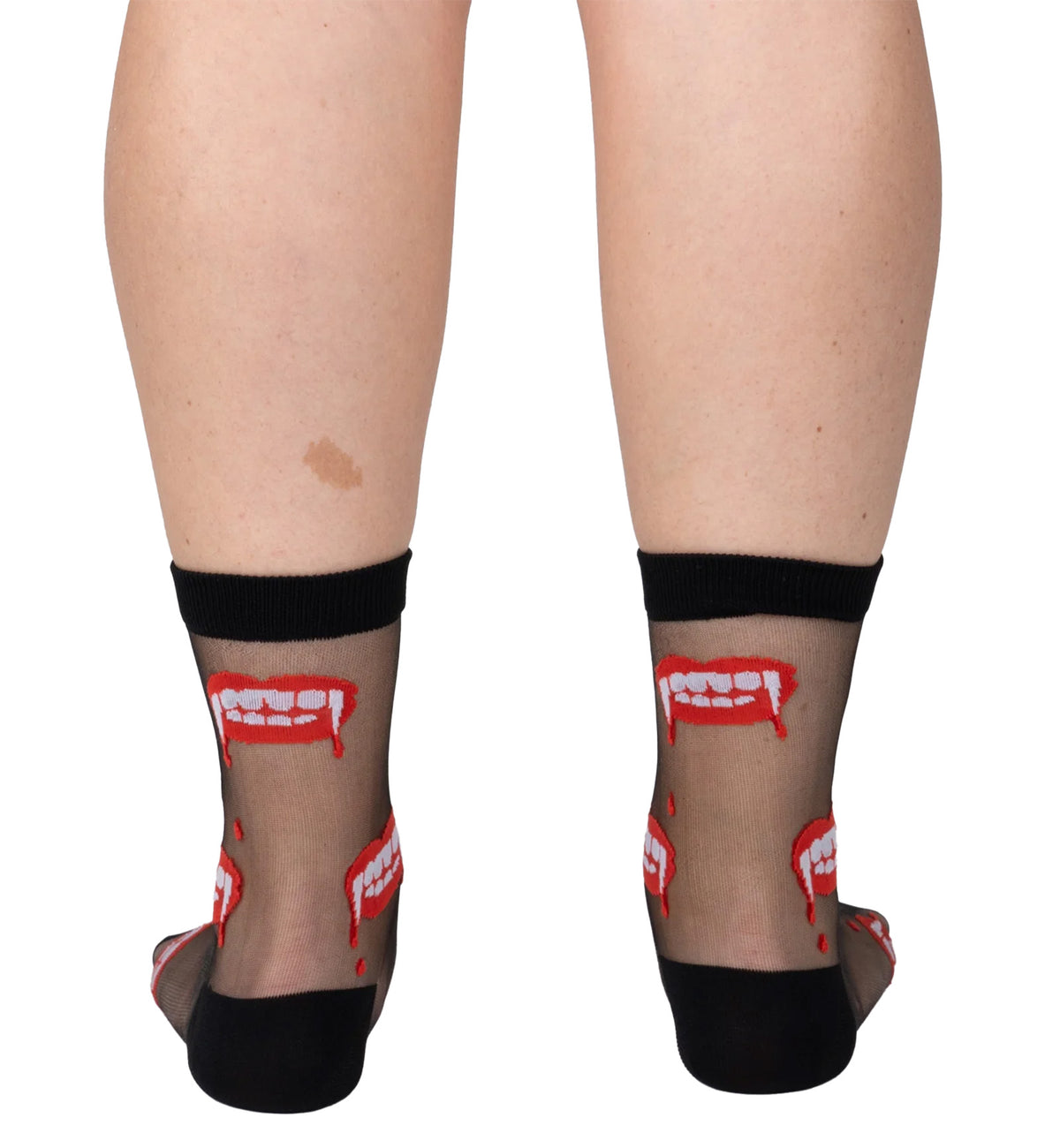 SOCK it to me Sheer Crew Socks (H0019),Bite Me - Bite Me,One Size