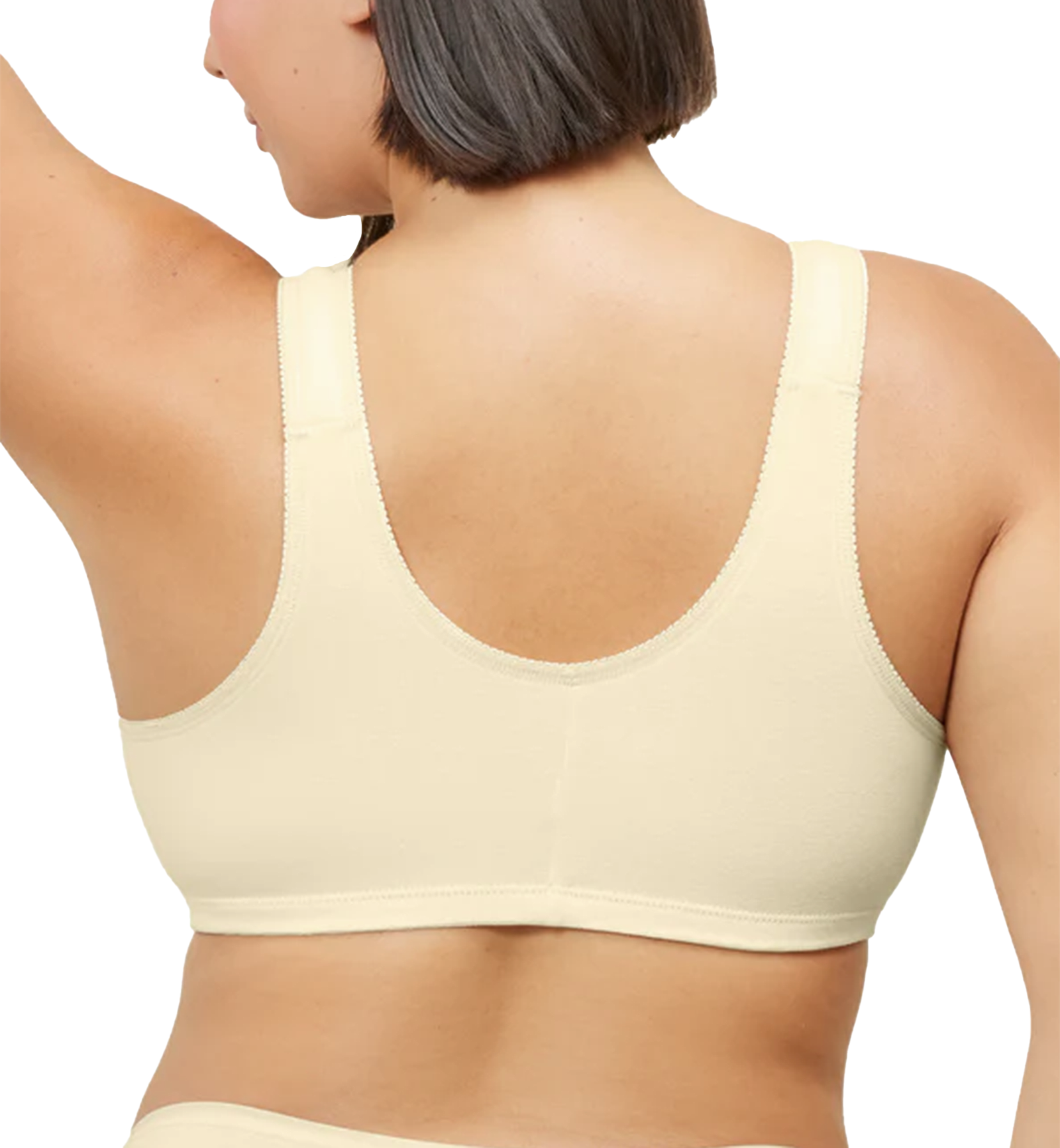 Leading Lady Meryl Cotton Front Closure Bra (110),34 C/D/DD,Ecru - Ecru,34 C/D/DD