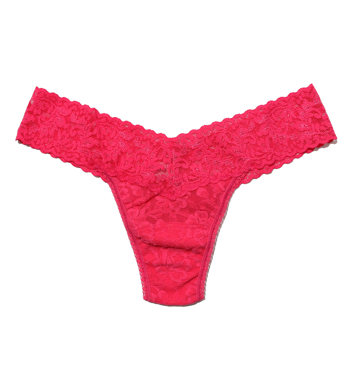 Hanky Panky Signature Lace Low Rise Thong (4911P),Vivid Coral - Vivid Coral,One Size