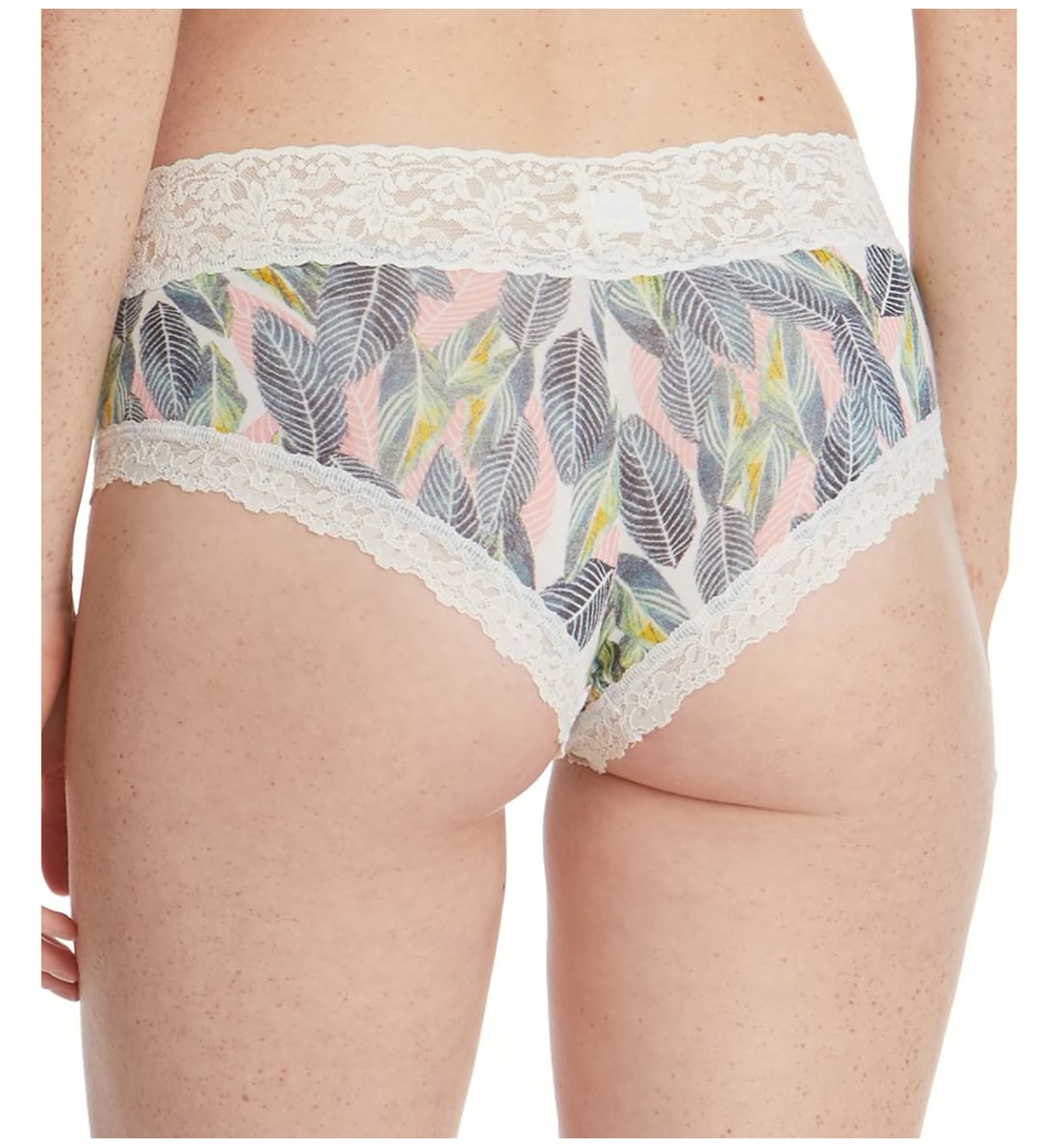 Hanky Panky Tropical Leaf V-Front Boyshort (6Z1221),XS,Tropical Leaf - Tropical Leaf,XS