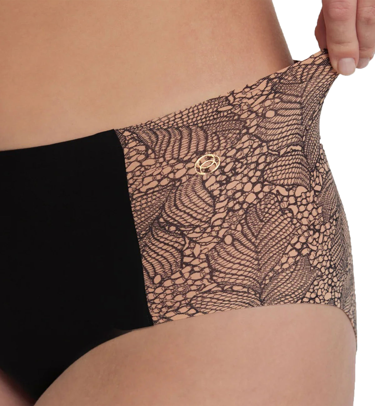 Evelyn & Bobbie High-Waisted Retro Bikini Panty (1704),US 0-14,Black Lace - Black Lace,US 0-14