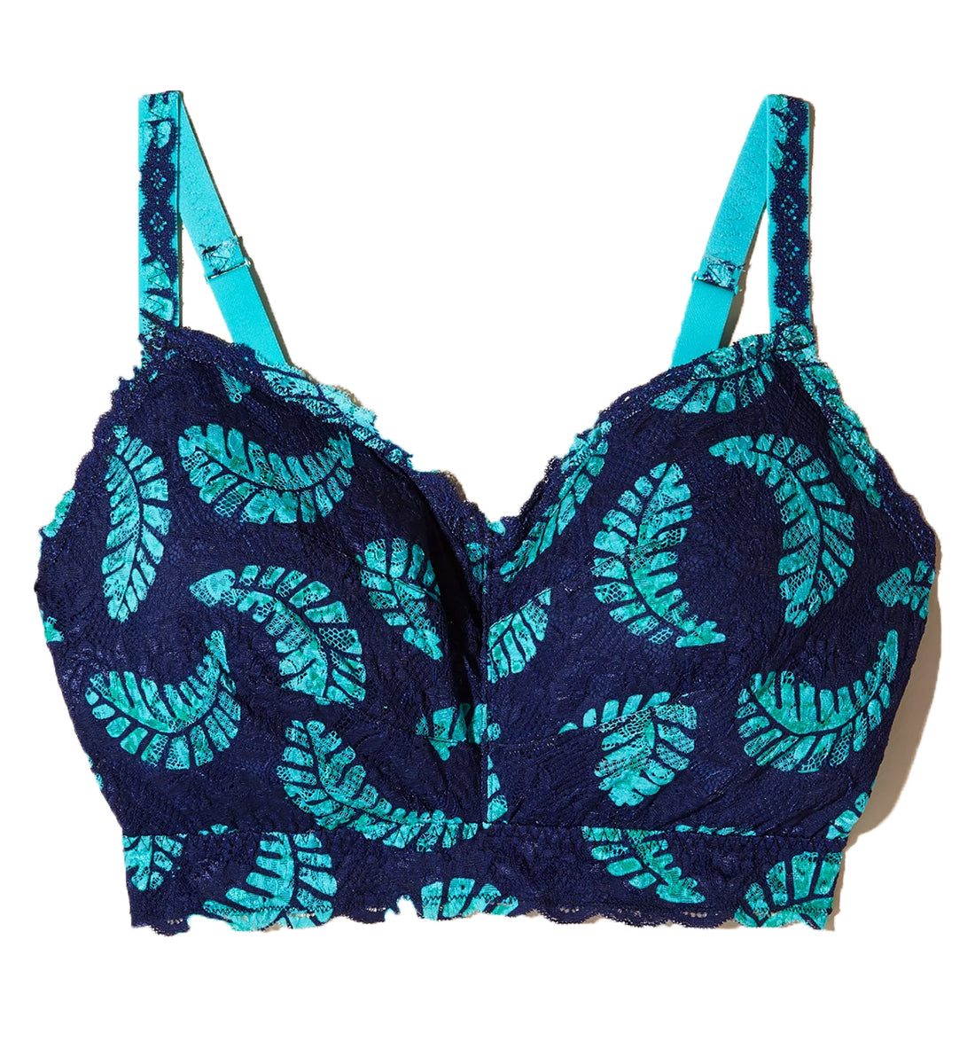 Cosabella Never Say Never Printed SUPER CURVY Sweetie Bralette (NEVEP1322),XS,Leaf - Leaf,XS