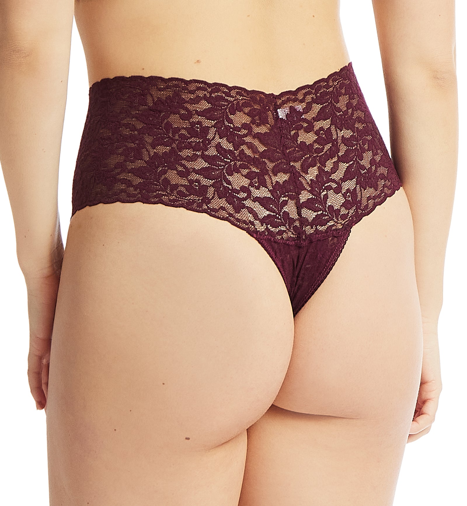Hanky Panky Signature Lace Retro Thong (9K1926),Dried Cherry - Dried Cherry,One Size