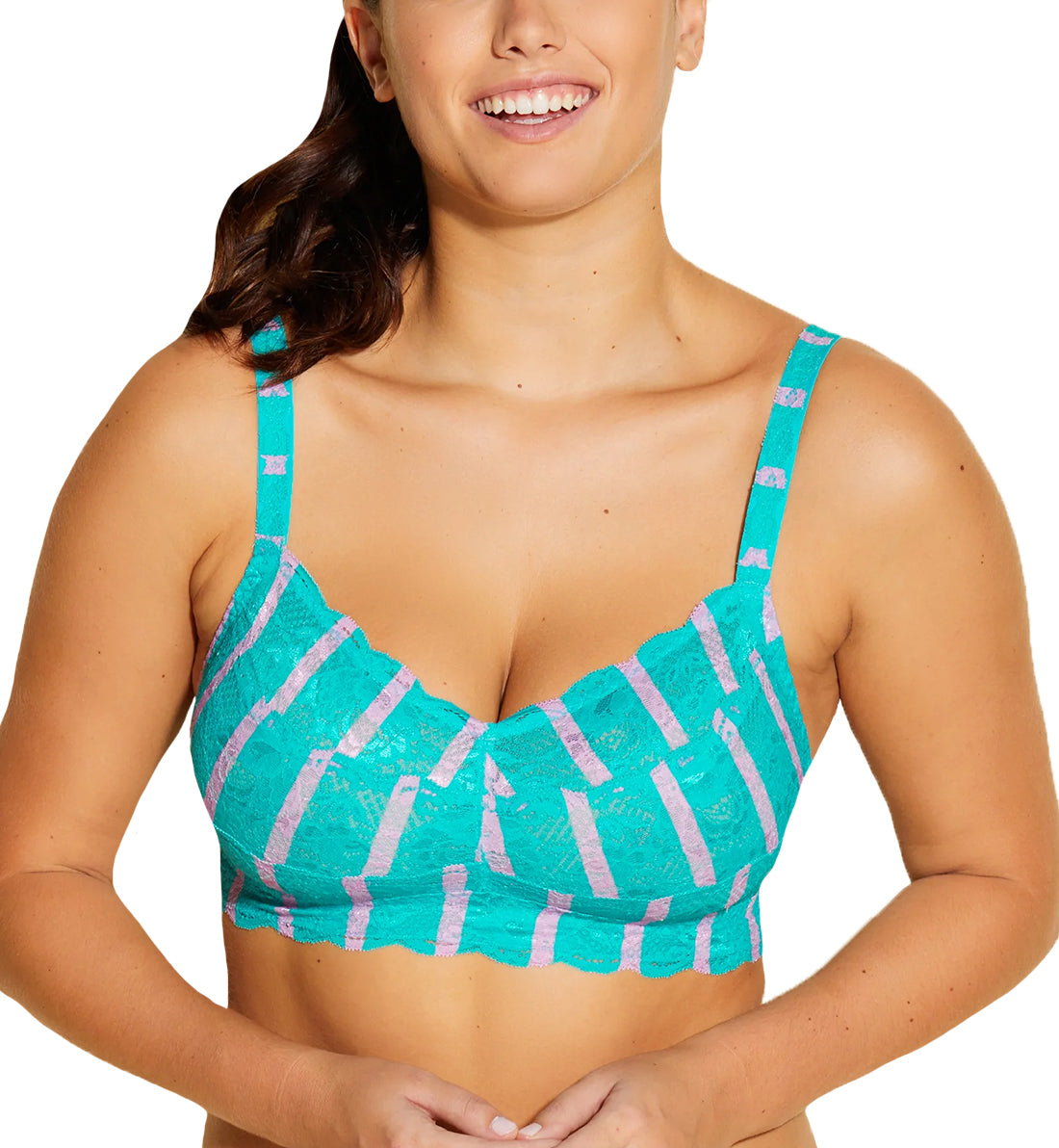 Cosabella NSN Printed CURVY Sweetie Bralette (NEVEP1310),XS,Andaman Stripe - Andaman Stripe,XS