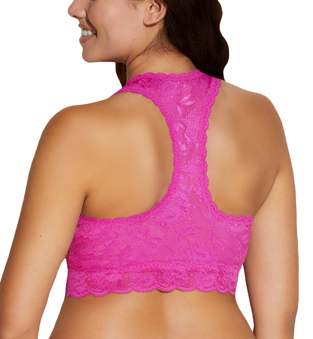 Cosabella Never Say Never CURVY Racie Racerback Bralette (NEVER1355),XS,Cape Fuchsia - Cape Fuchsia,XS