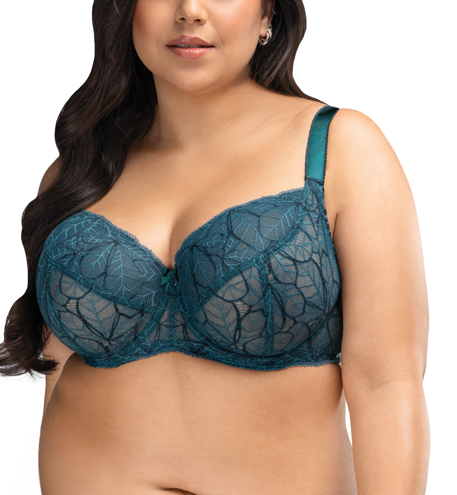 Nessa Zoia Underwire Soft Balcony Bra (N500A),30J,Green - Green,30J