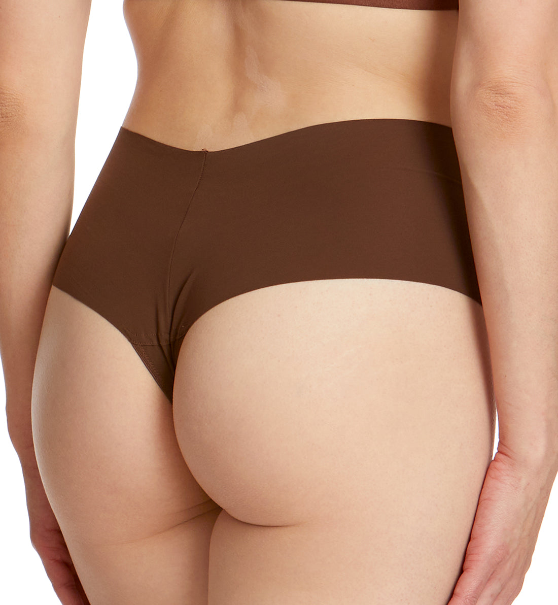 Hanky Panky BreatheSoft Hi-Rise Thong (6J1921B),Small,Mahogany - Mahogany,Small