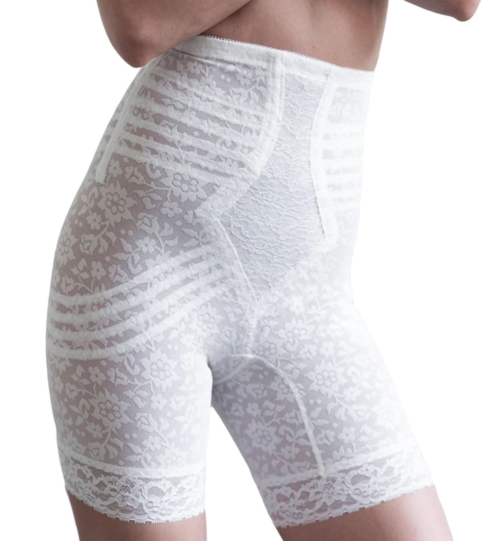 Rago Extra Firm High Waist Long Leg Shaper (6207),Small,White - White,Small