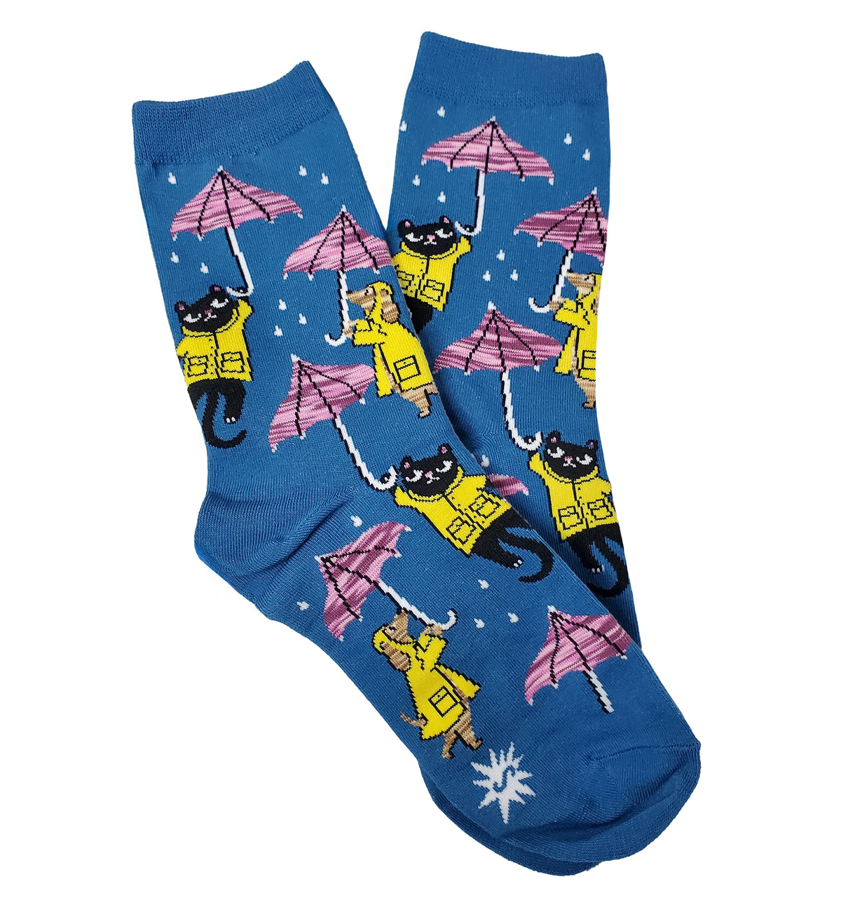 SOCK it to me Women's Crew Socks (w0349),Petting In The Rain - Petting In The Rain,One Size