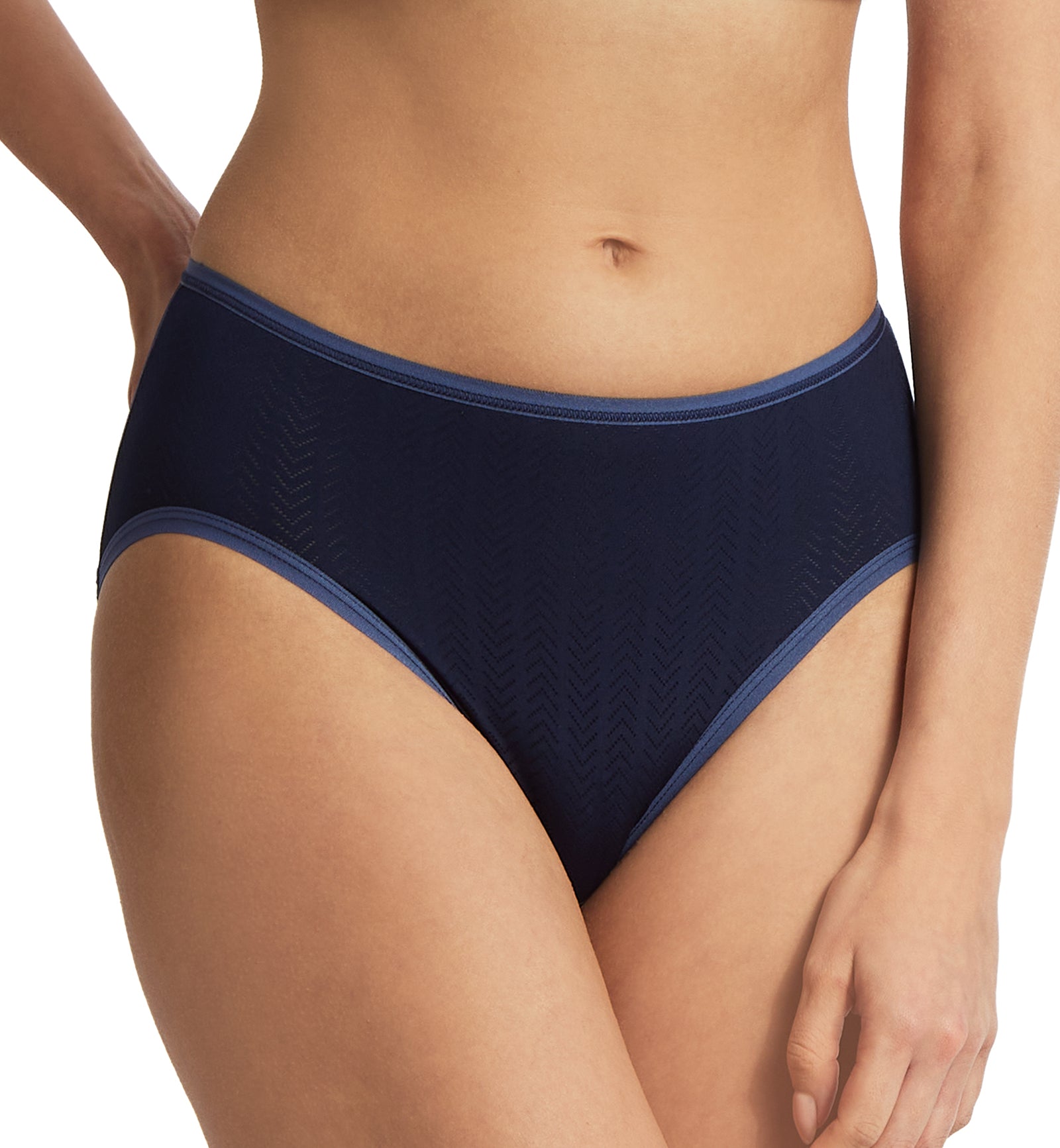 Hanky Panky MoveCalm High Waisted Brief (2P2264),XS,Blackberry Crumble/Waterfall Blue - Blackberry Crumble/Waterfall Blue,XS