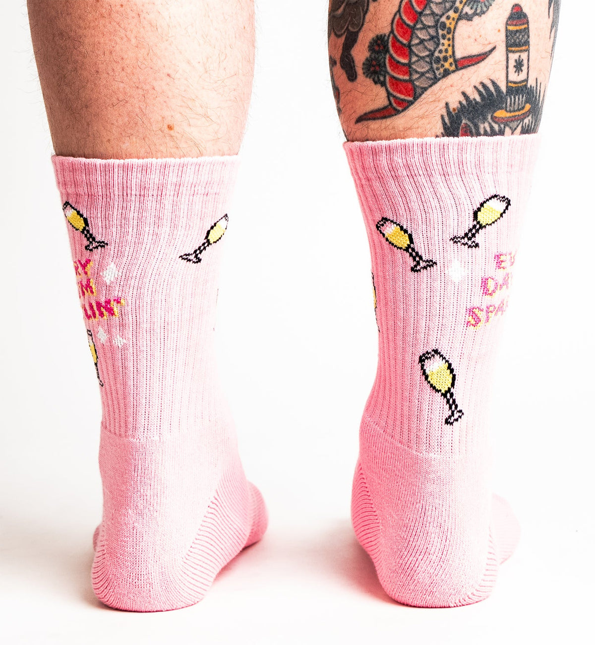SOCK it to me Athletic Ribbed Crew Socks (R0036),Everyday Im Sparkling - Everyday Im Sparkling,One Size
