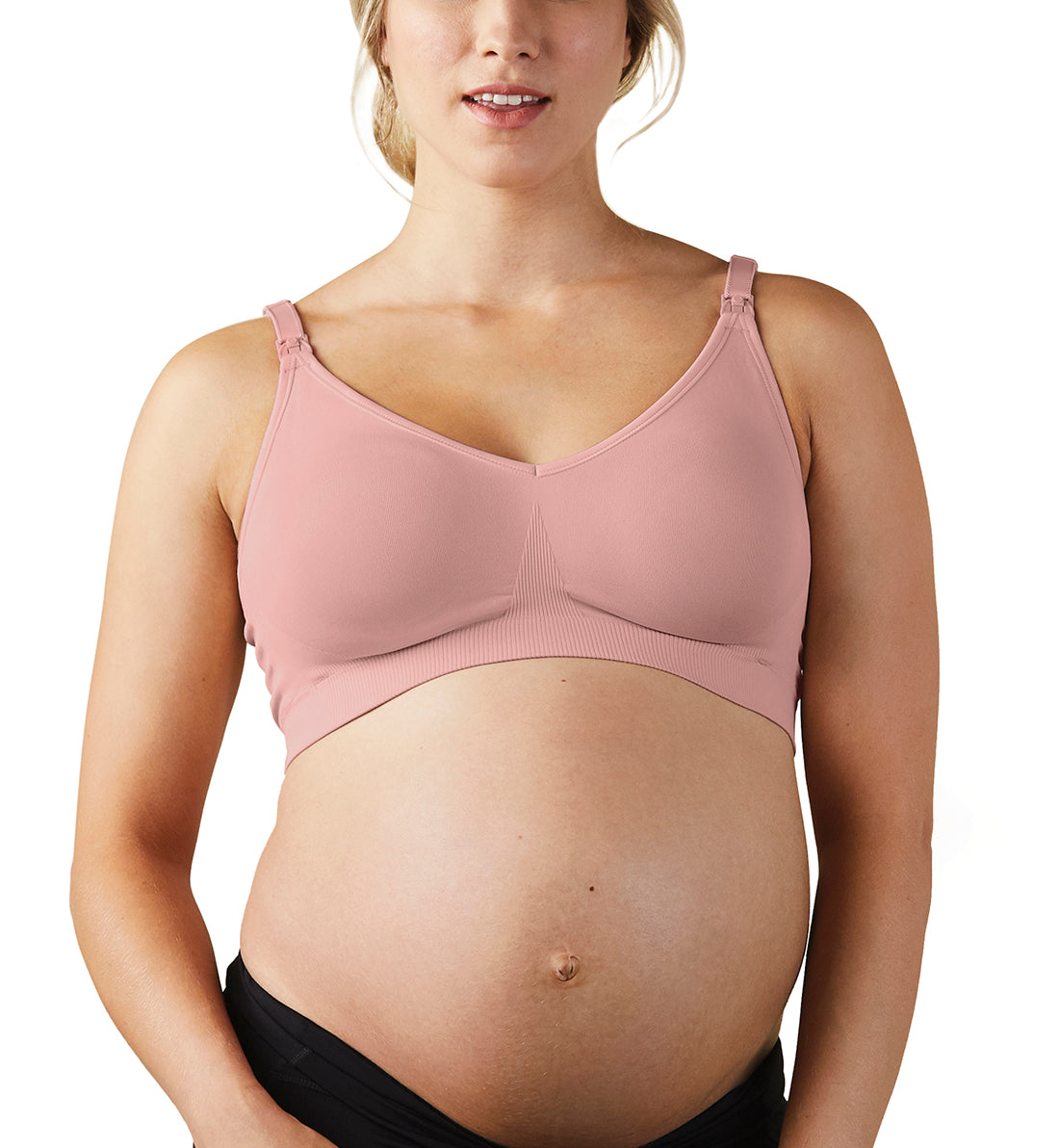 BRAVADO! DESIGNS Body Silk Seamless Nursing Softcup (1401FC),Medium,Dusted Peony - Dusted Peony,Medium - Full Cup