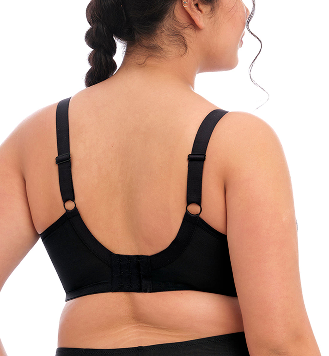 Elomi Samira Underwire Plunge Bra (300902),32GG,Black - Black,32GG