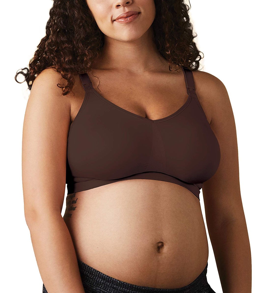 BRAVADO! DESIGNS Body Silk Seamless Nursing Softcup (1401),Small,Cocoa - Cocoa,Small