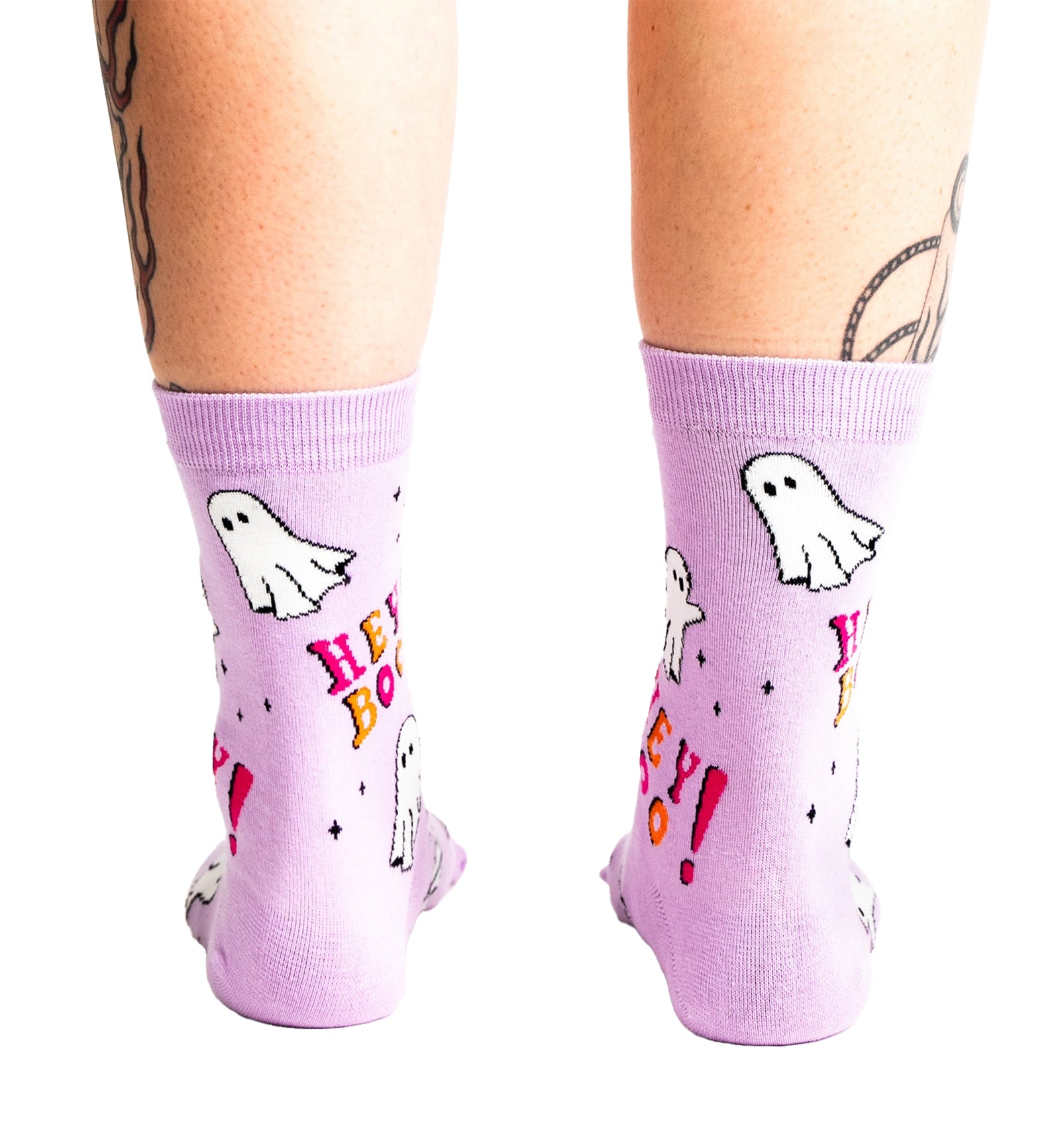 SOCK it to me Women's Crew Socks (W0483),Hey Boo! (Glow) - Hey Boo! (Glow),One Size