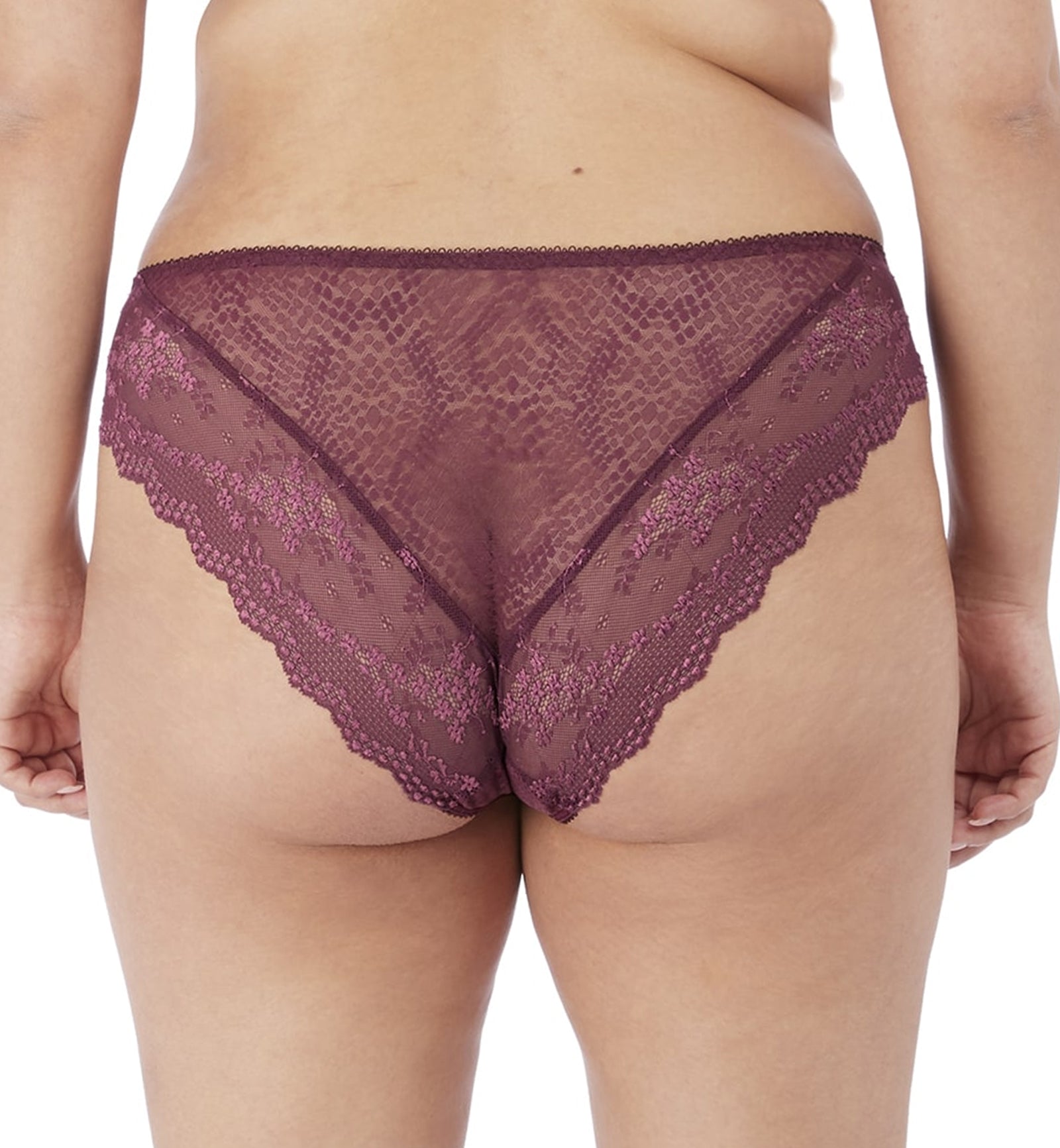 Elomi Lucie Matching Stretch Lace Brazilian Brief (4495),Large,Mambo - Mambo,Large