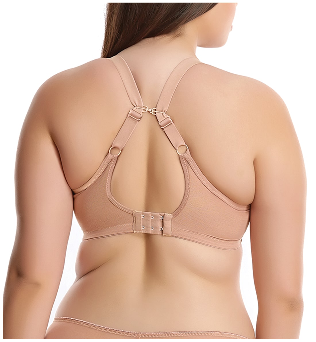 Elomi Matilda Banded Plunge Underwire Bra (8900),32G,Cafe au Lait - Cafe au Lait,32G