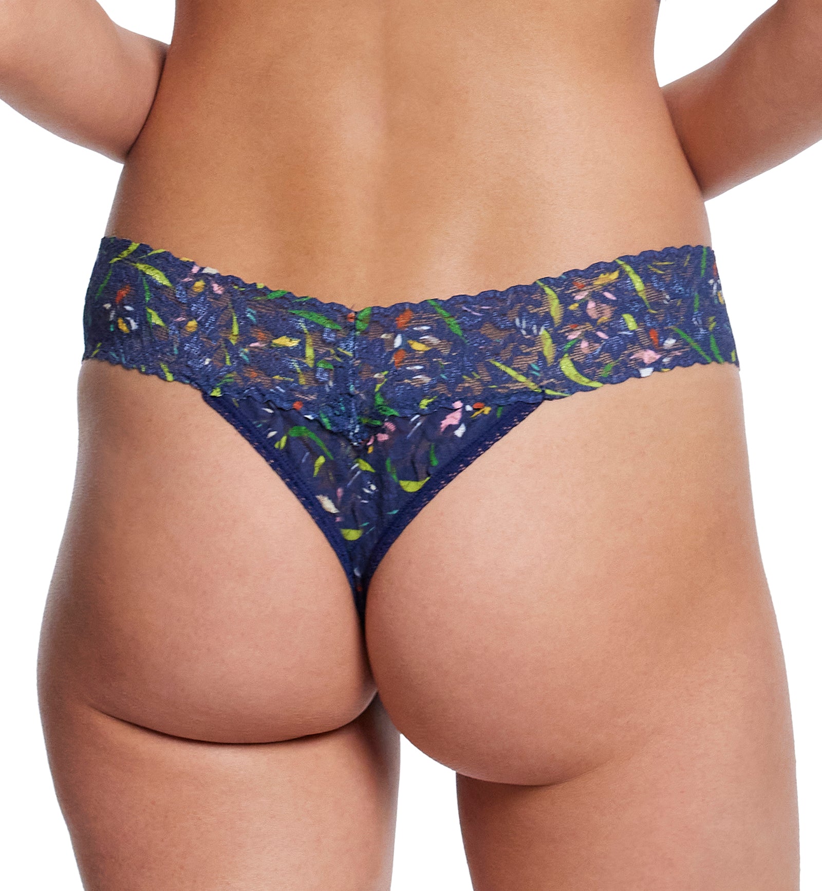Hanky Panky Signature Lace Printed Original Rise Thong (PR4811P),Field Day - Field Day,One Size