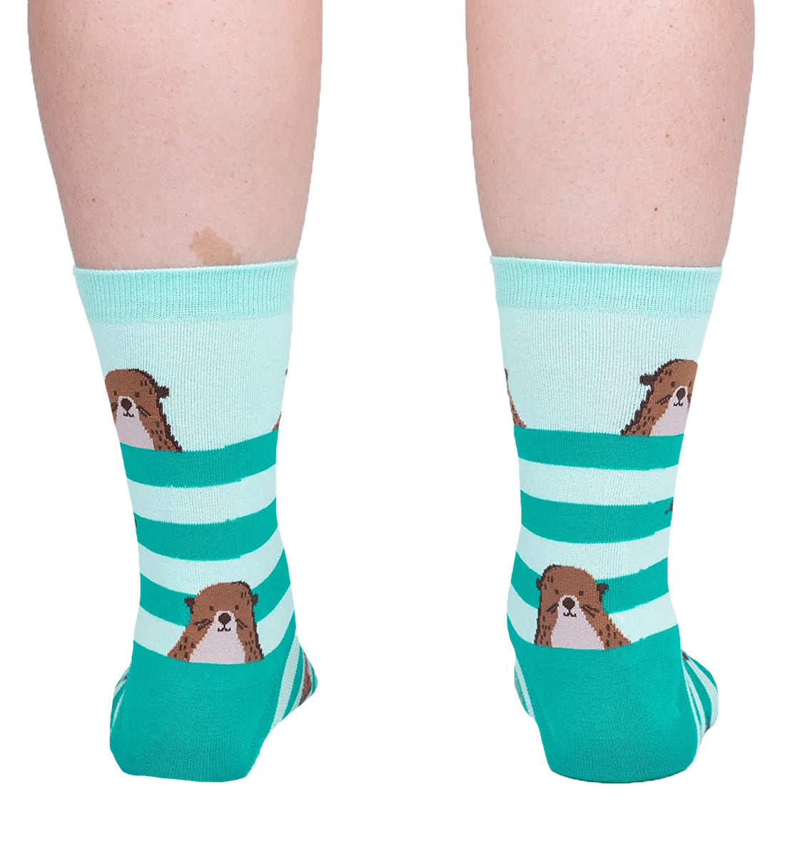 SOCK it to me Women's Crew Socks (W0393),My Otter Foot - My Otter Foot,One Size
