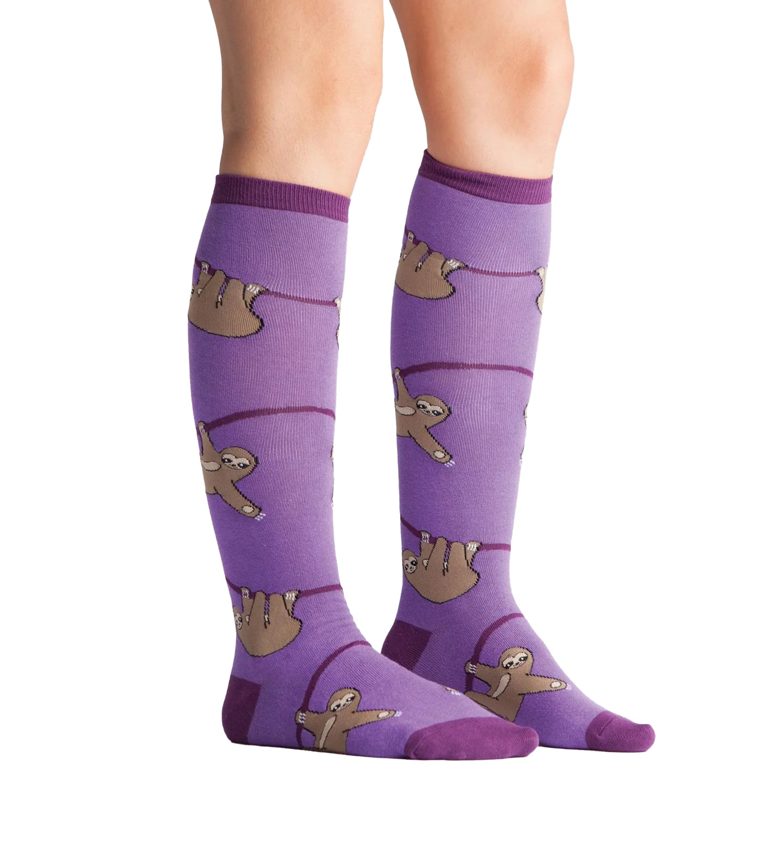 SOCK it to me Unisex Knee High Socks (f0171),Sloth - Sloth,One Size