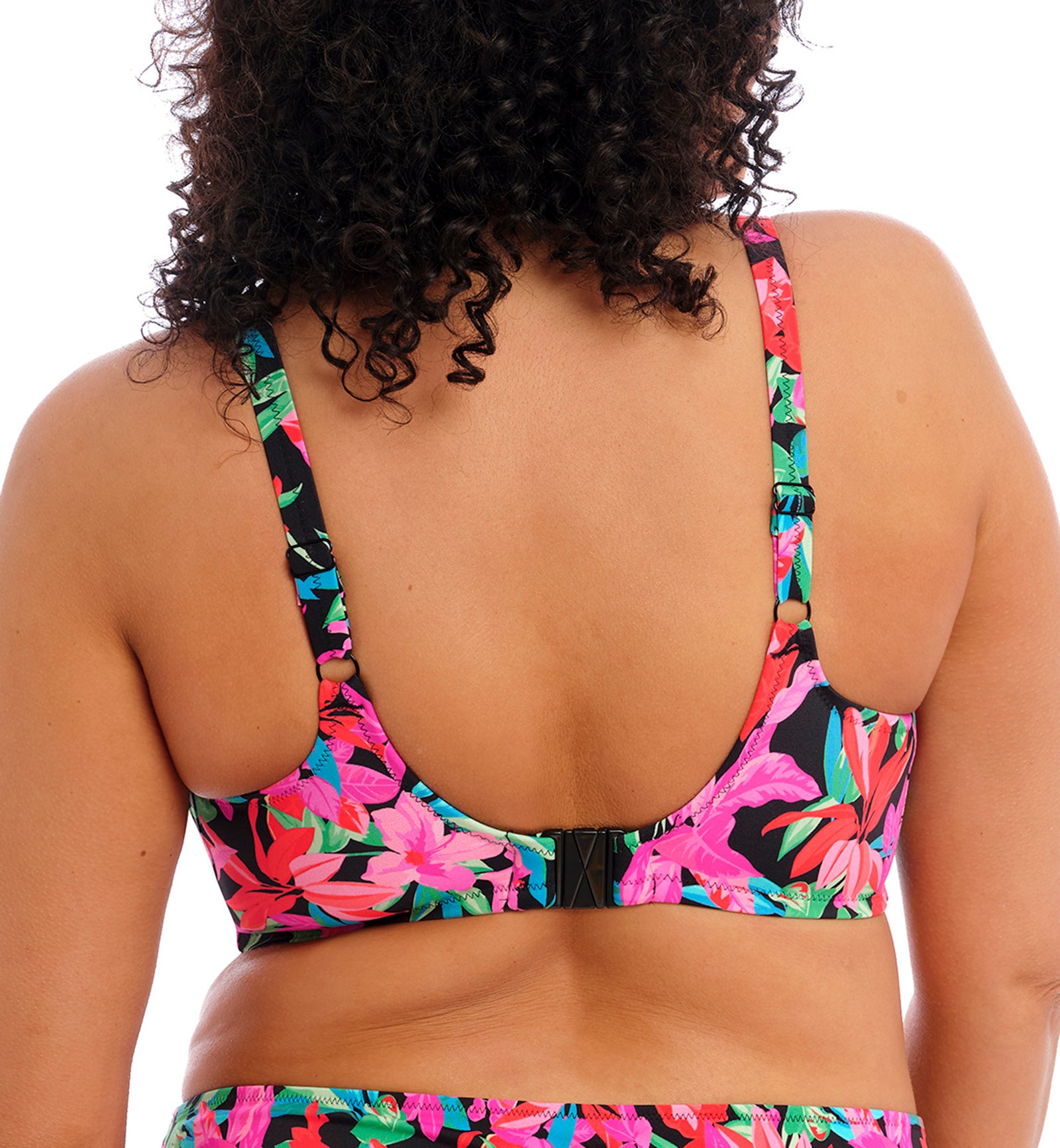 Elomi Savaneta Plunge Underwire Bikini Top (ES801302),38E,Black - Black,38E