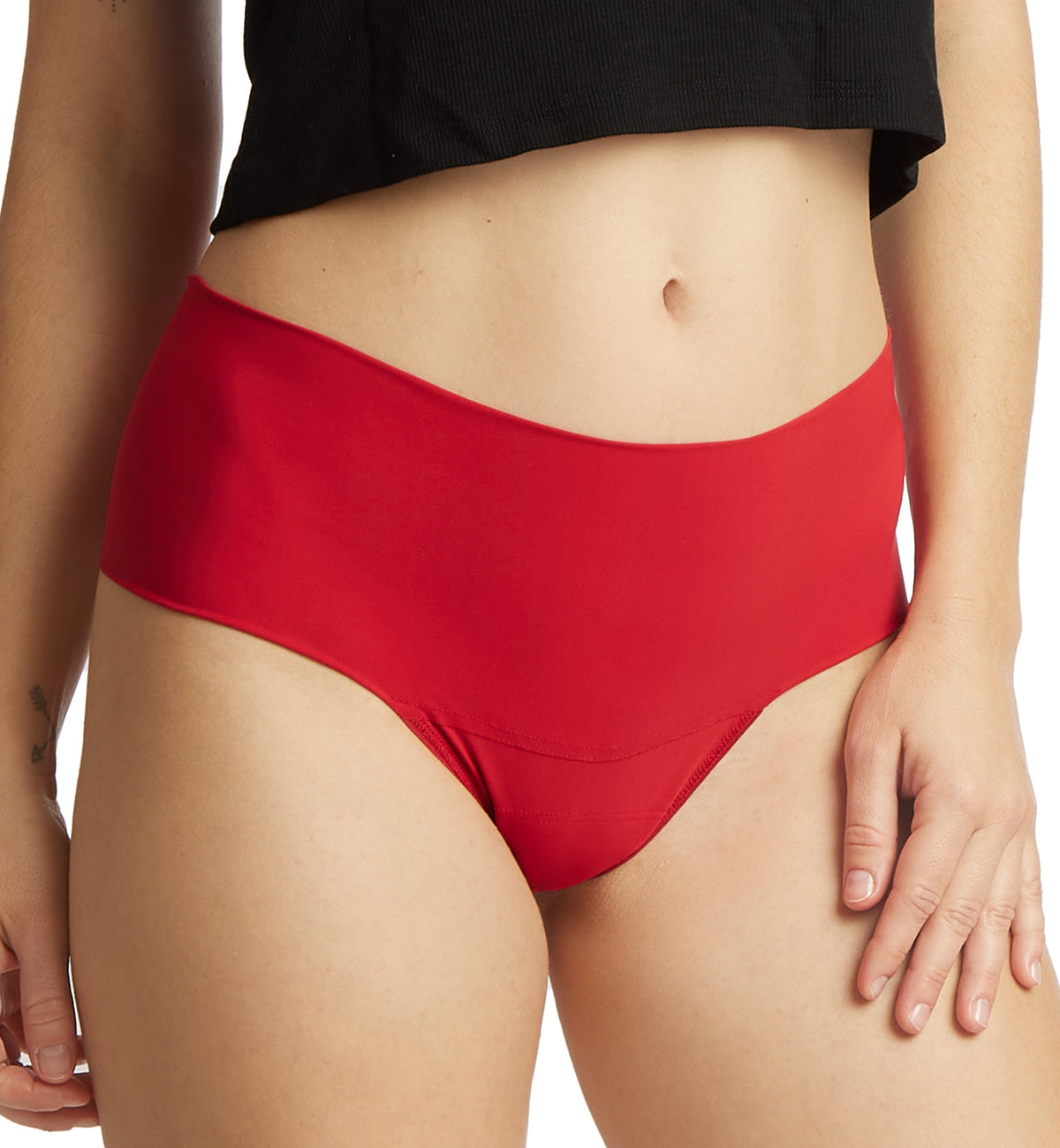 Hanky Panky BreatheSoft Hi-Rise Thong (6J1921B),Small,Cherryade - Cherryade,Small