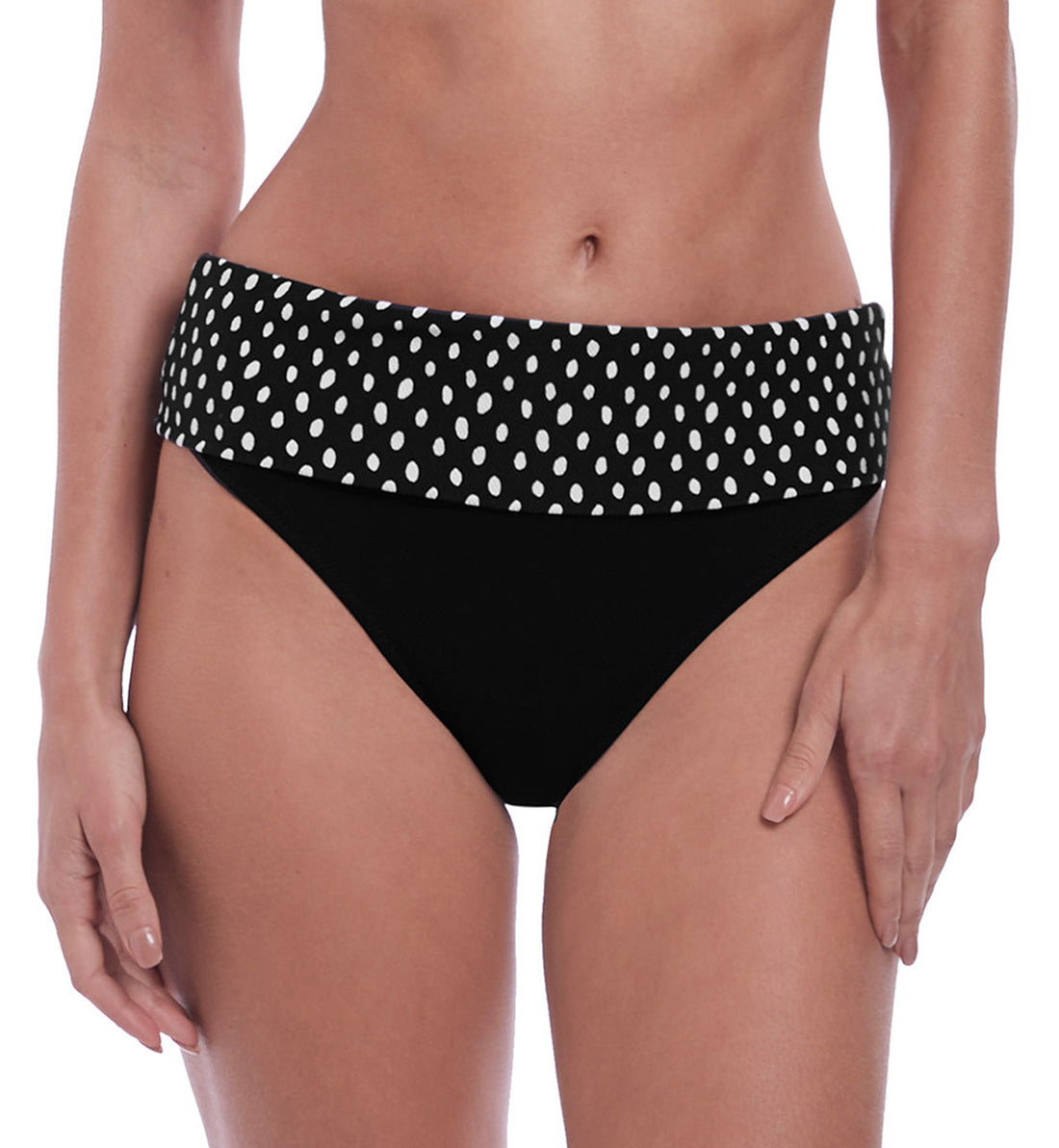 Fantasie Santa Monica Classic Fold Swim Brief (6726),XL,Black/White - Black/White,XL