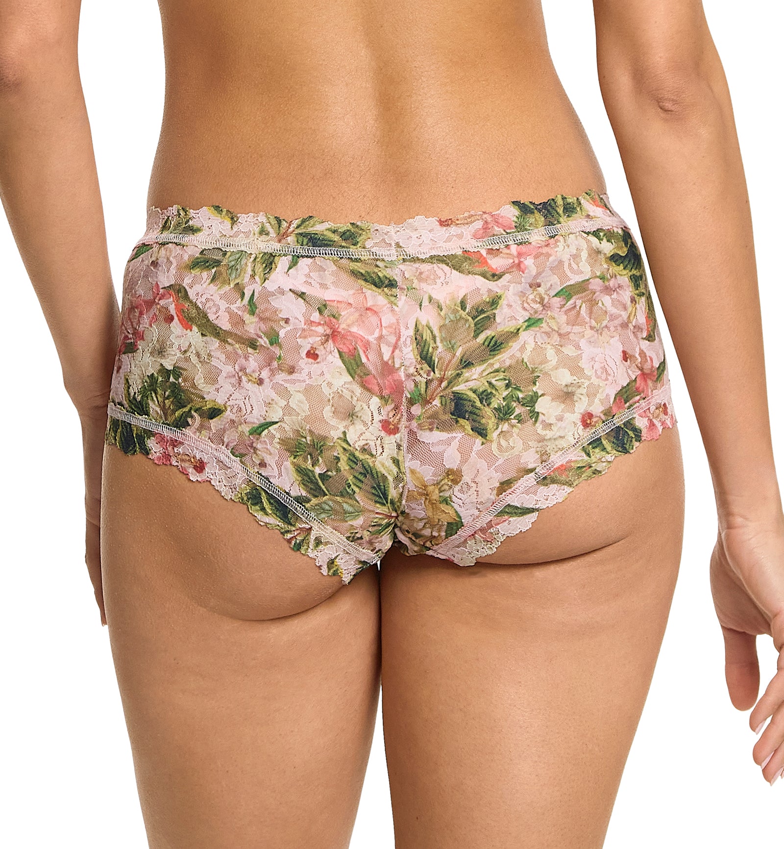 Hanky Panky Signature Lace Printed Boyshort (PR4812P),XS,French Garden - French Garden,XS